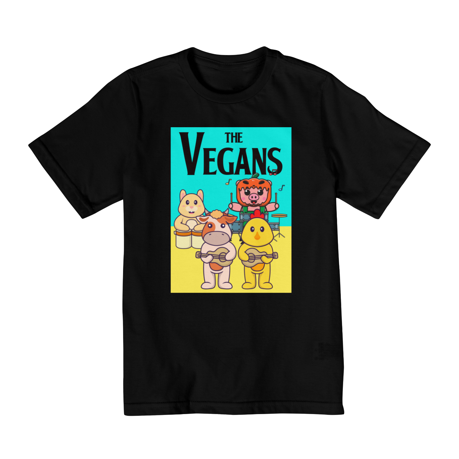 Nome do produto  Camiseta The Vegans. Tam: 2, 4, 6 e 8.