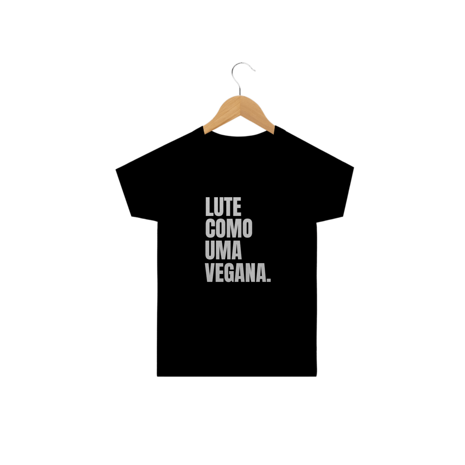 Nome do produto  Camiseta Lute como uma vegana. Tam: 2 ao 14.