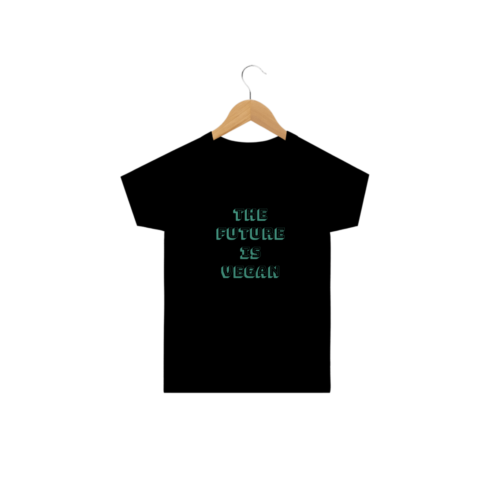 Nome do produto  Camiseta THE FUTURE IS VEGAN. Tam: 2 ao 14.