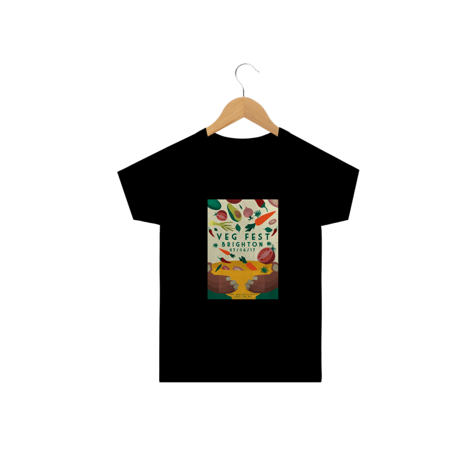Nome do produto  Camiseta Veg Fest Brighton. Tam: 2 a 14.