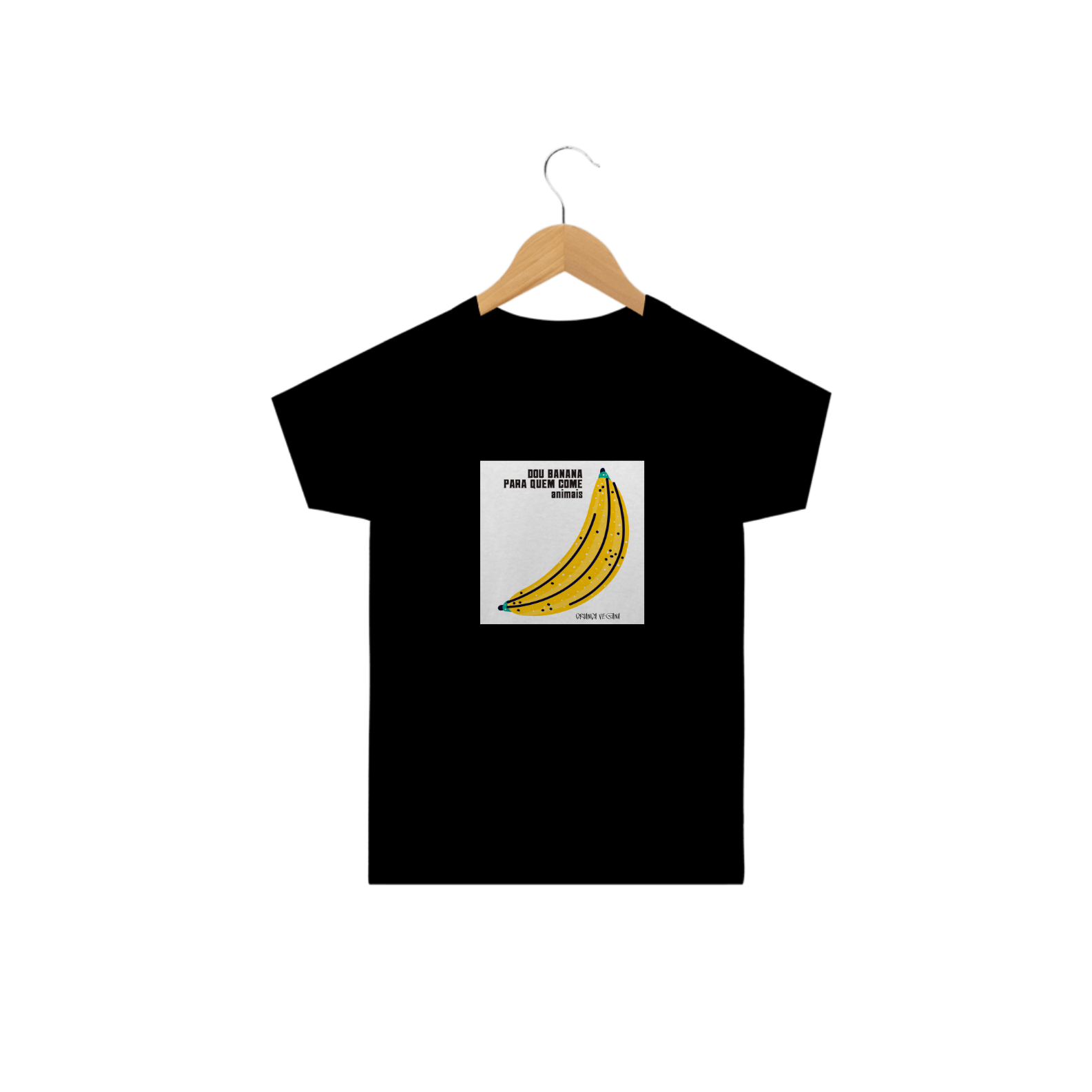 Nome do produto  Camiseta Dou bananapara quem come animais. Tam: 2 a 14.