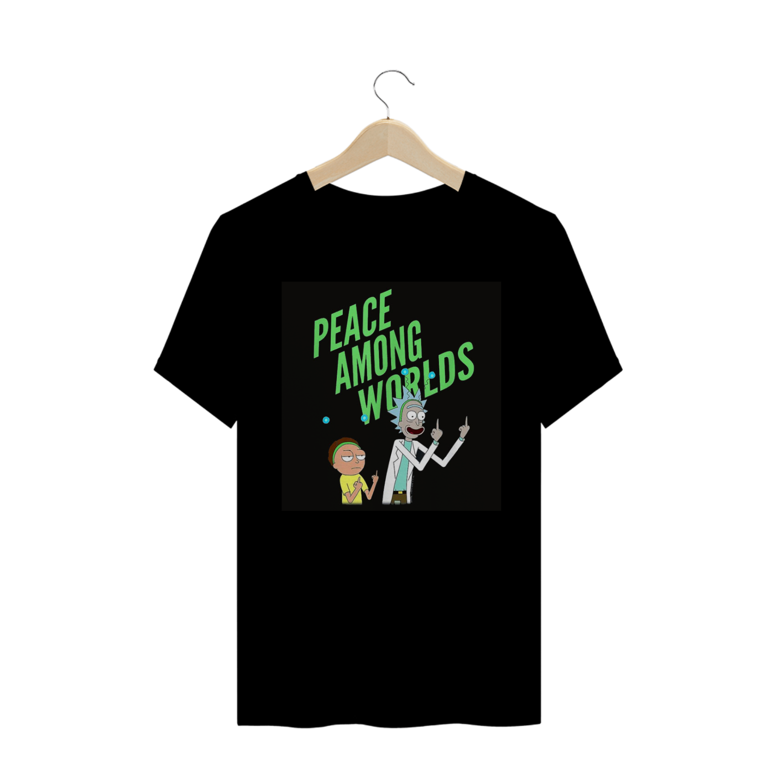CAMISA RICK E MORTY PEACE AMONG WORLDS