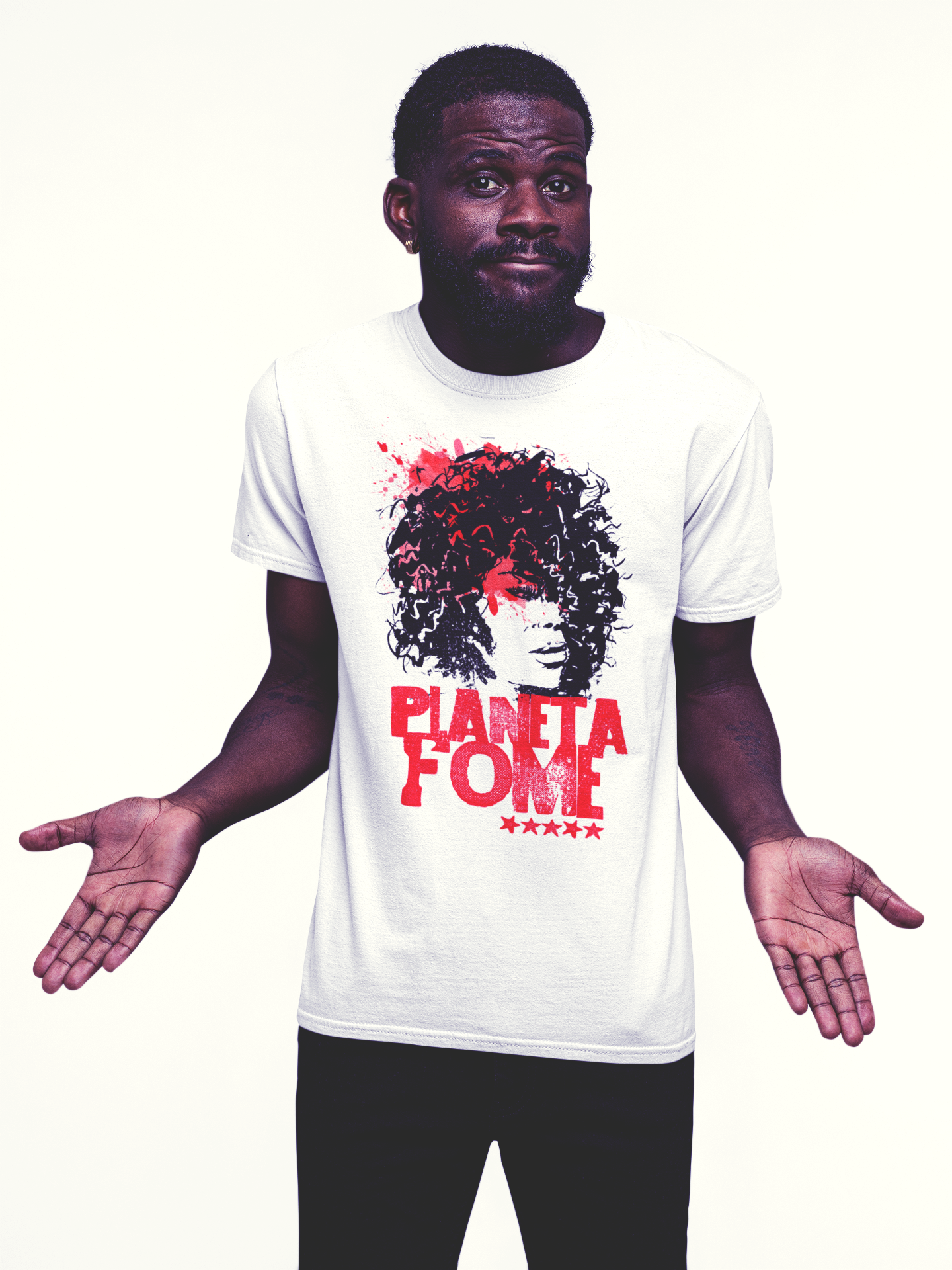 Nome do produto: Camiseta Elza Soares Planeta Fome