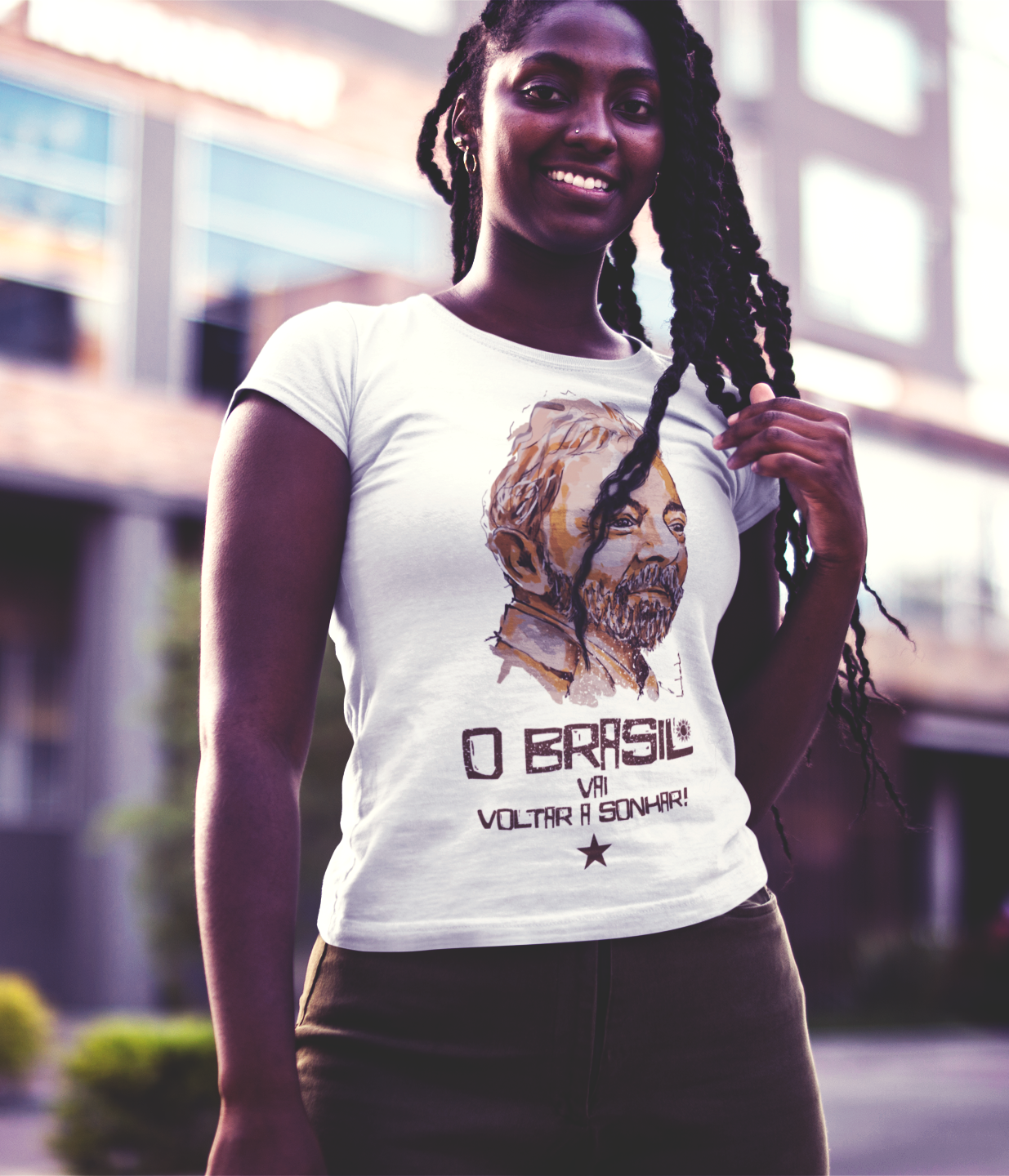 Camiseta Feminina Branca LULA