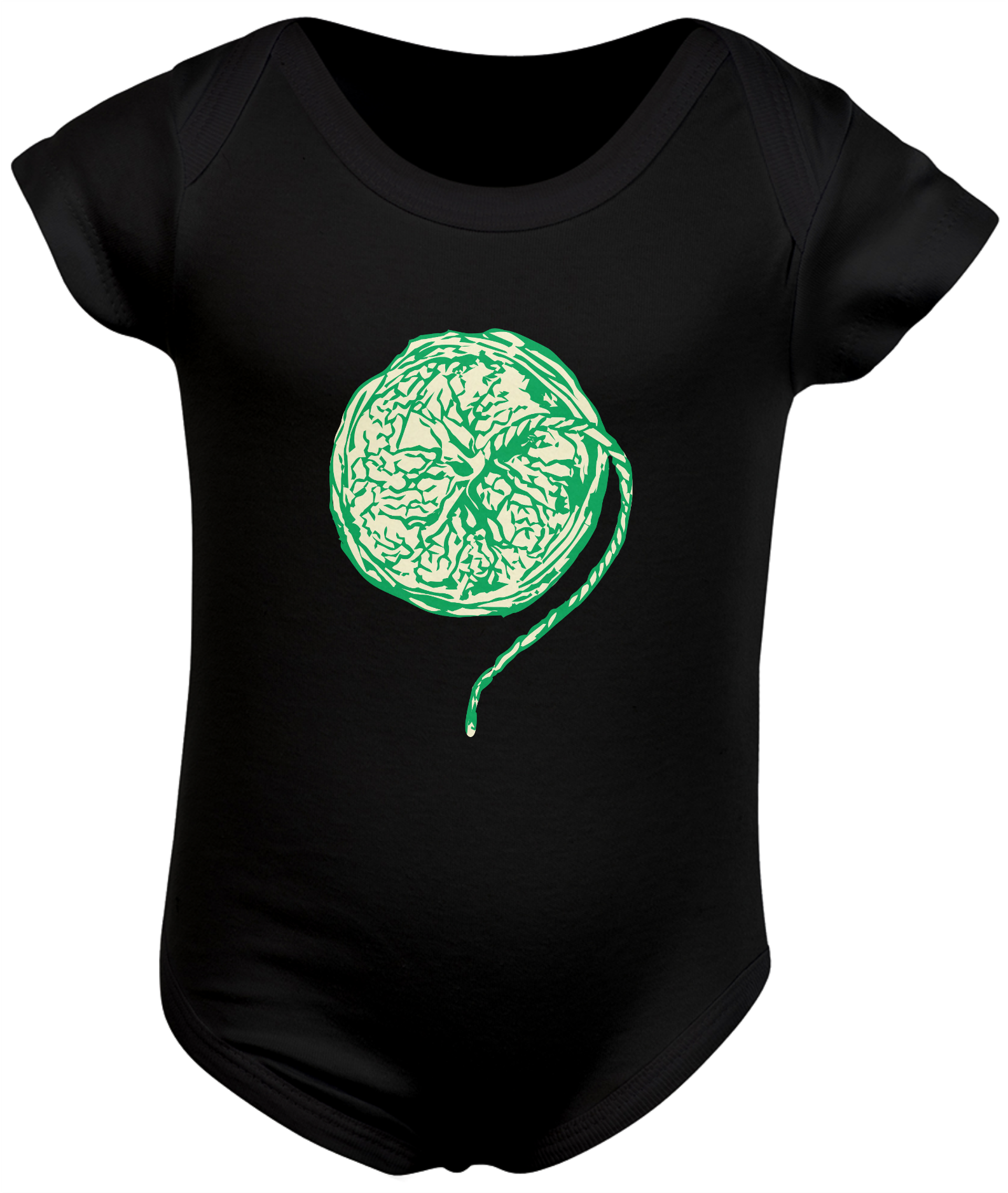 Body PLACENTA (verde e creme)