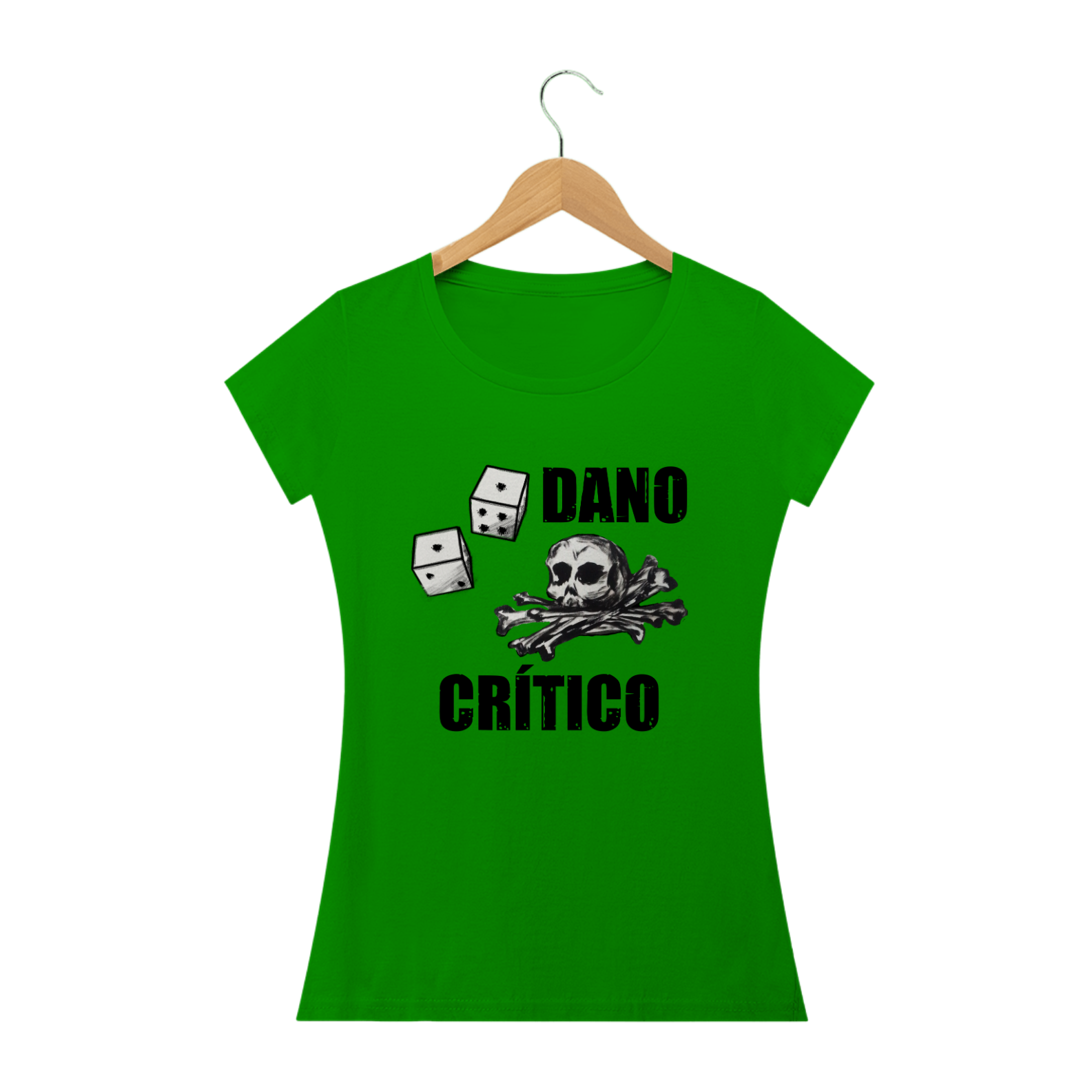 Camiseta Dano Crítico - Letras Pretas - Feminina
