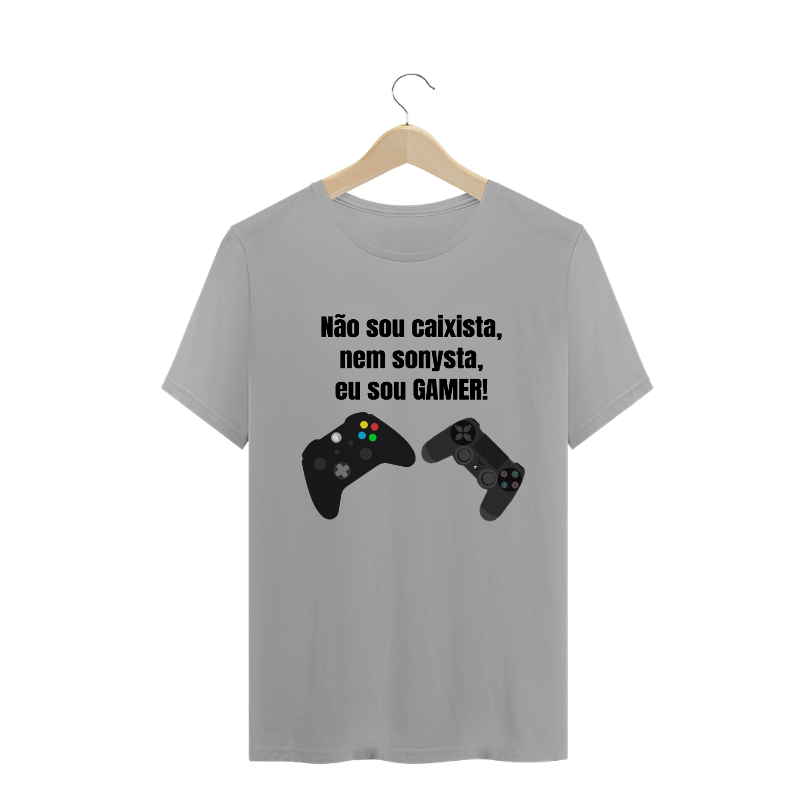 Camiseta MASCULINA Não Sou Caixista, Nem Sonysta, Sou GAMER