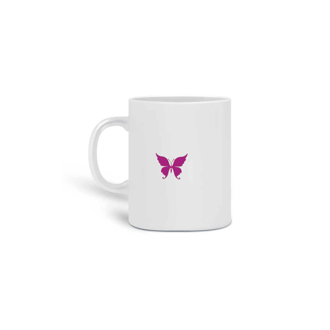 Nome do produto: Caneca Borboleta Roxa