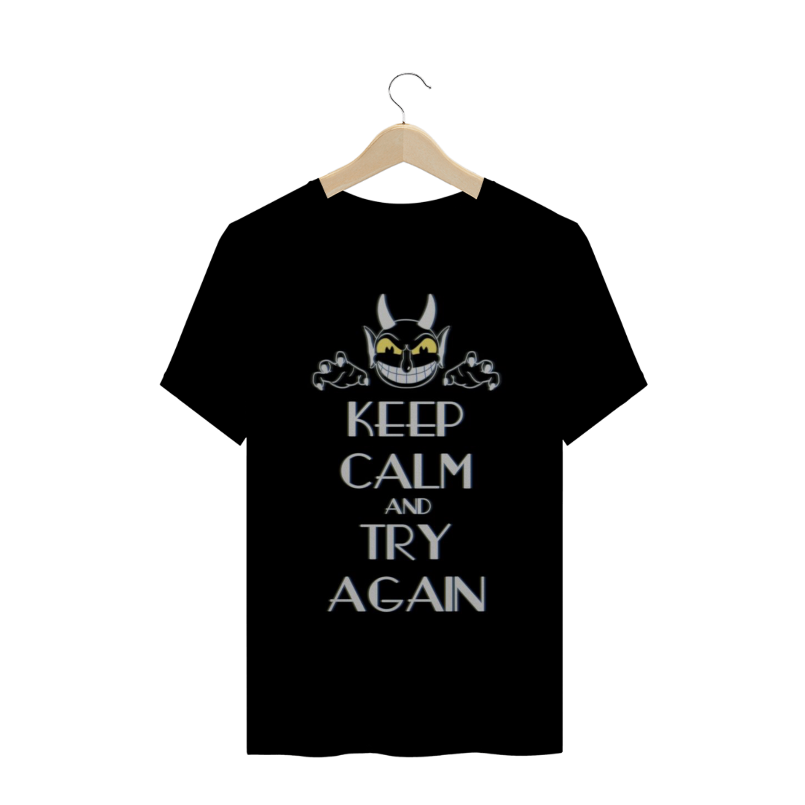 Cuphead Keep calm and try again - T-shirt Quality