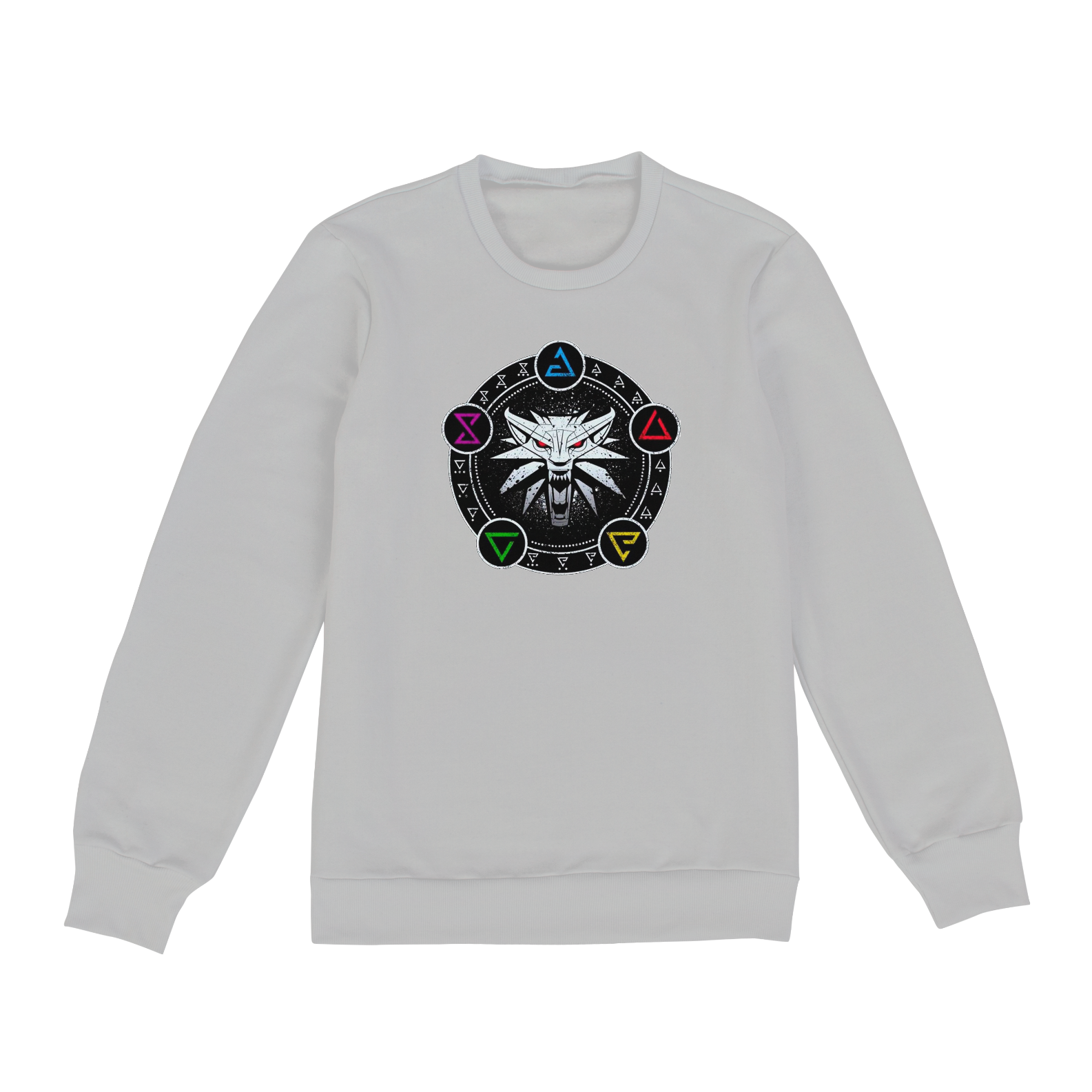 Nome do produto  Moletom Fechado UNISSEX Sinais The Witcher Escola do Lobo