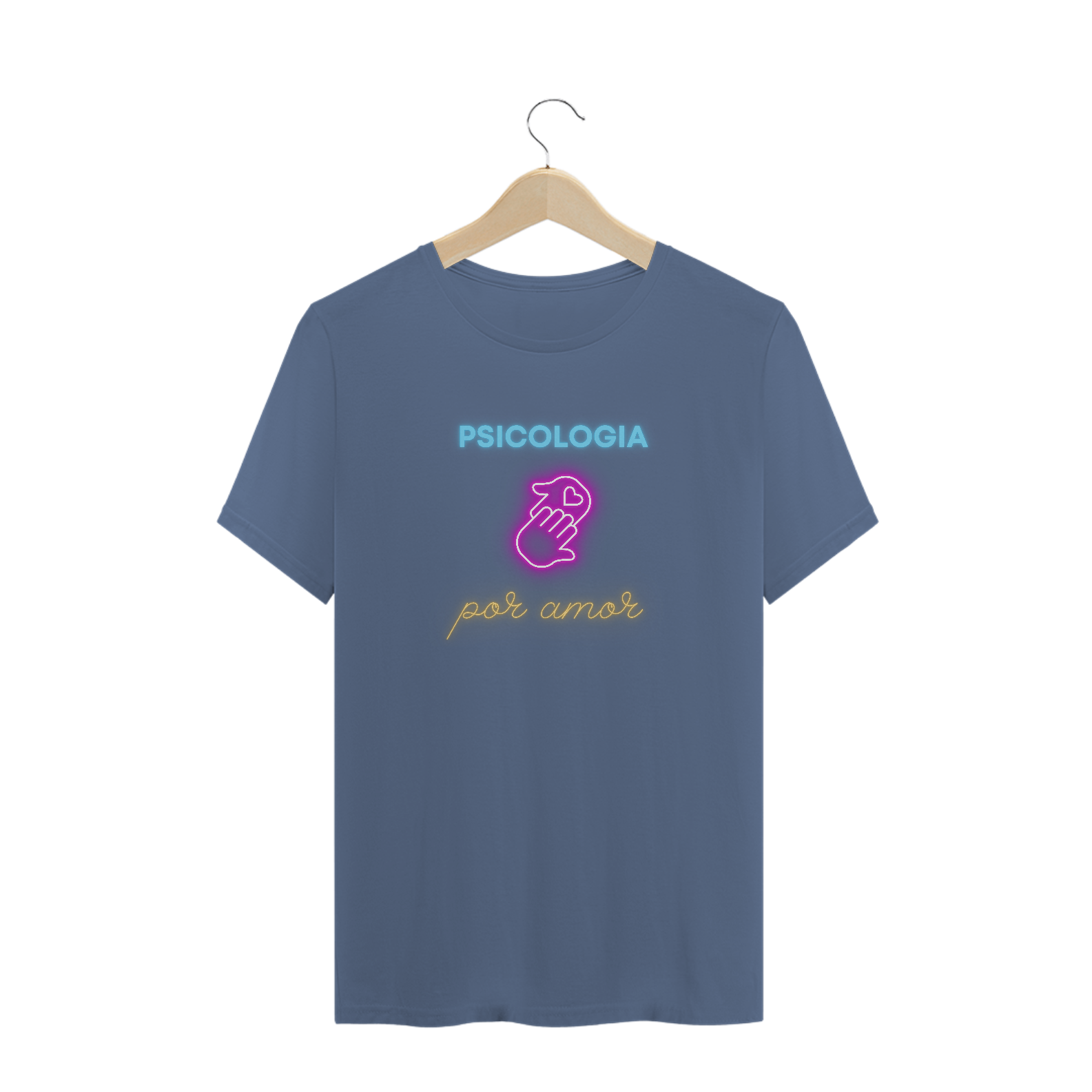 Camiseta unissex - PSICOLOGIA POR AMOR - algodão premium