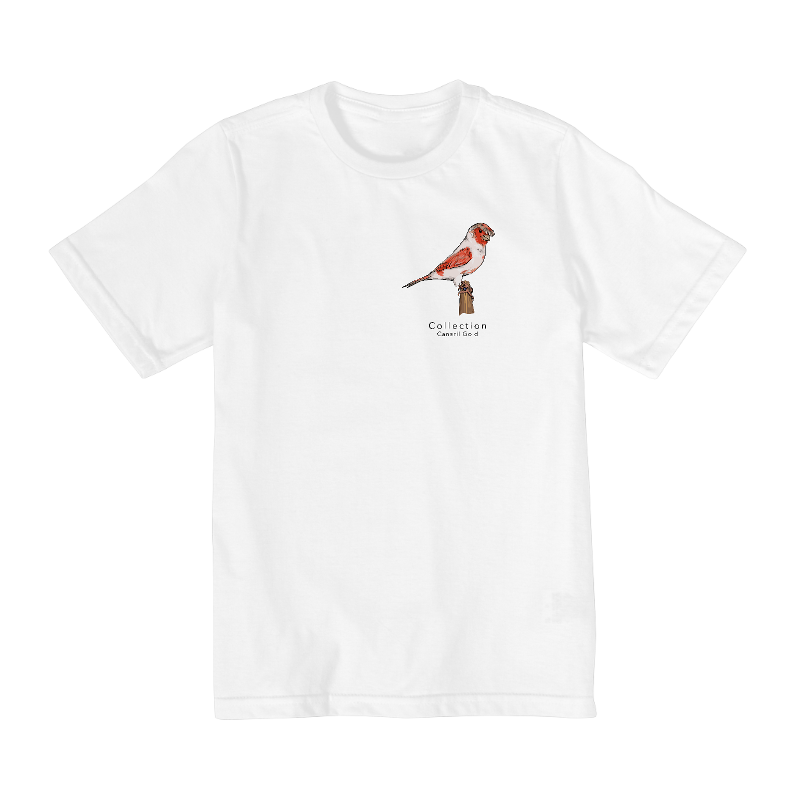 Tshirt Juvenil Vermelho Mosaico Topete - Lateral