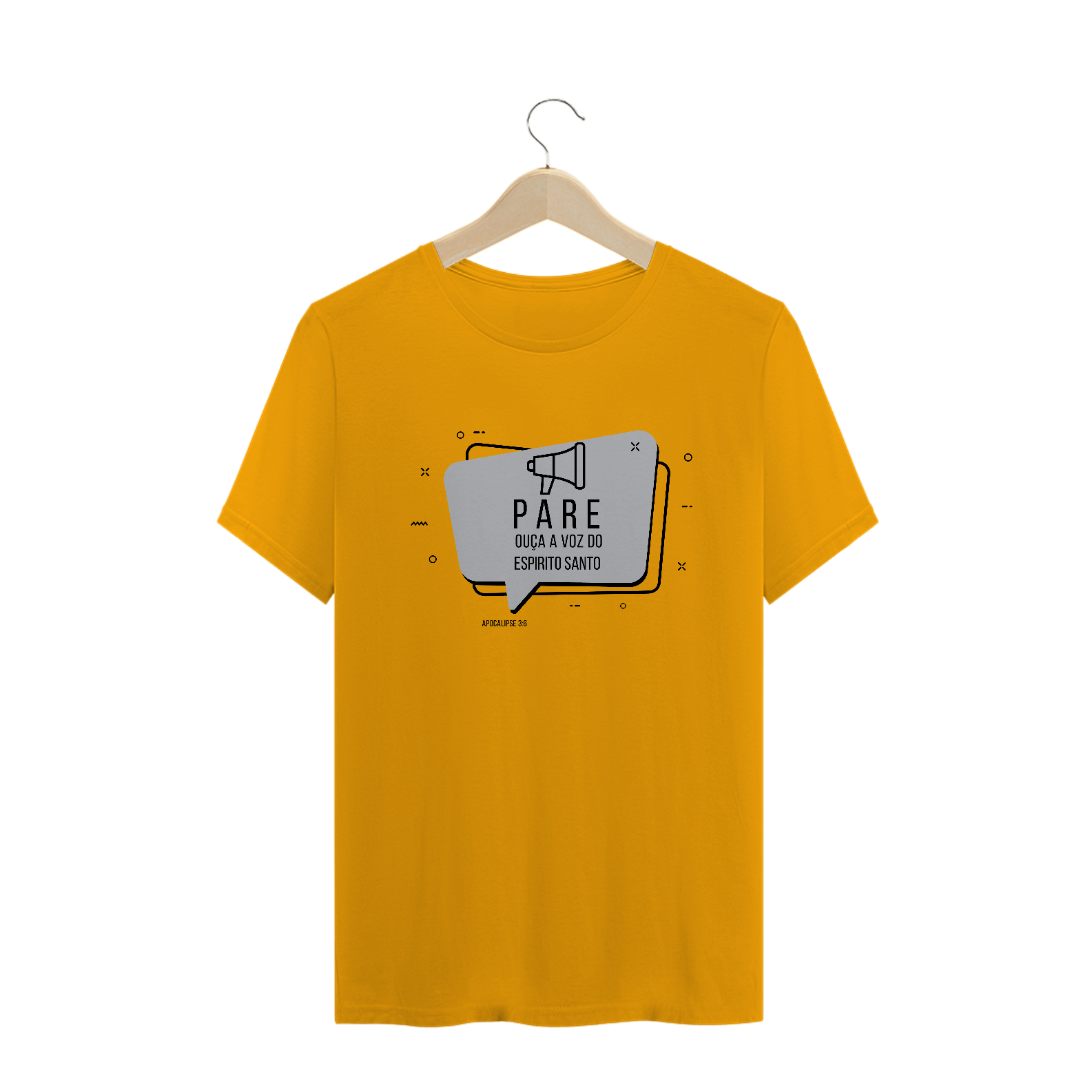 T-SHIRT MASCULINA - MALHA CLASSICA - OUÇA (BLACK)