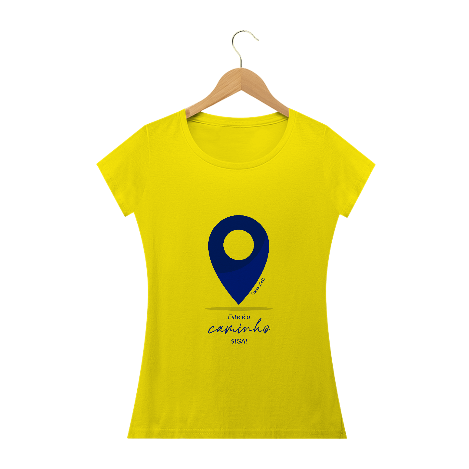 T-SHIRT FEMININA - MALHA QUALITY - SIGA (DARK/BLUE)