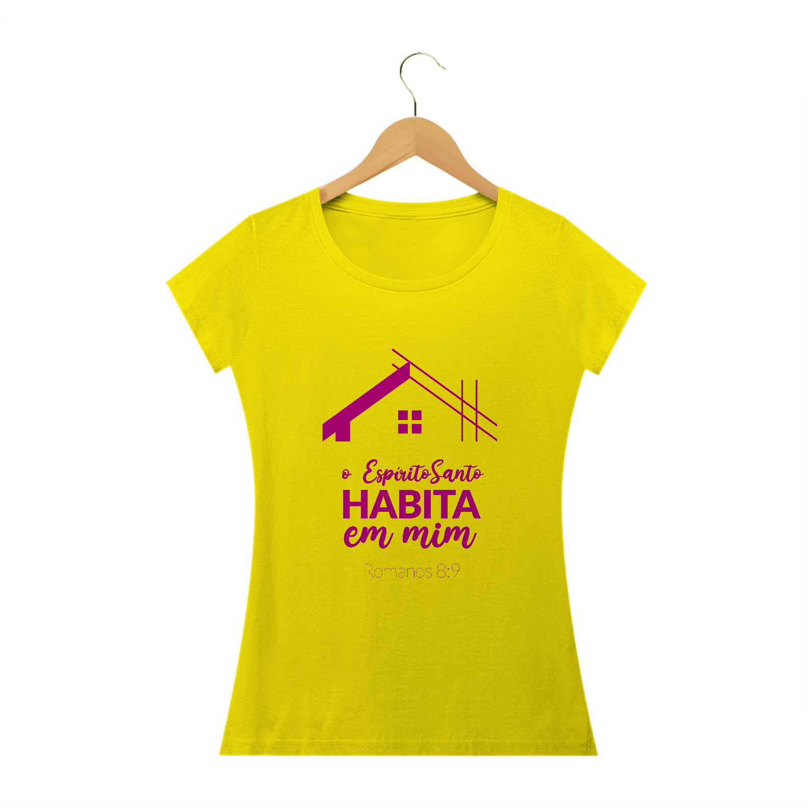 T-SHIRT FEMININA - MALHA QUALITY - MORADIA (PINK)