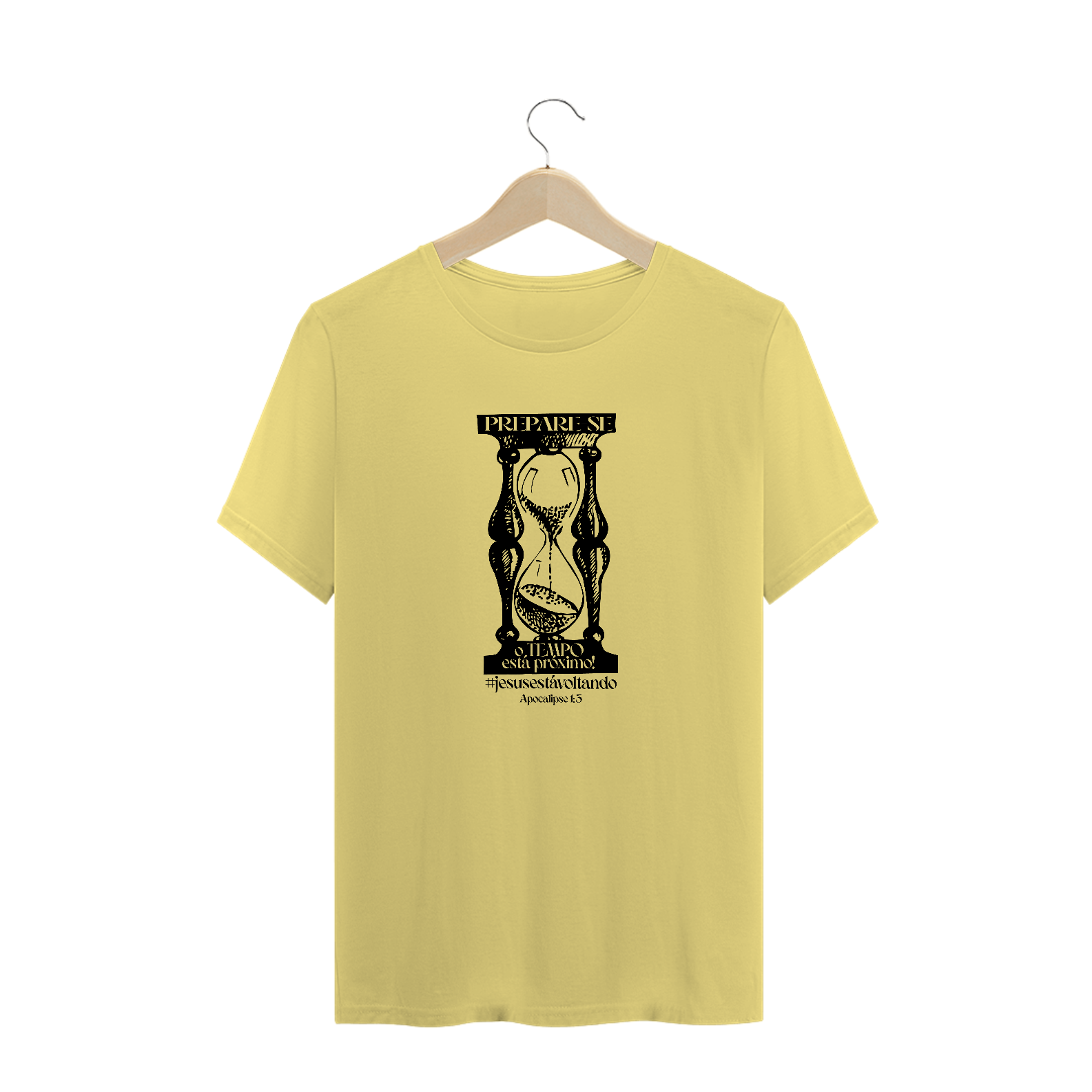 T-SHIRT  MASCULINA - MALHA ESTONADA - PREPARE-SE! (BLACK)