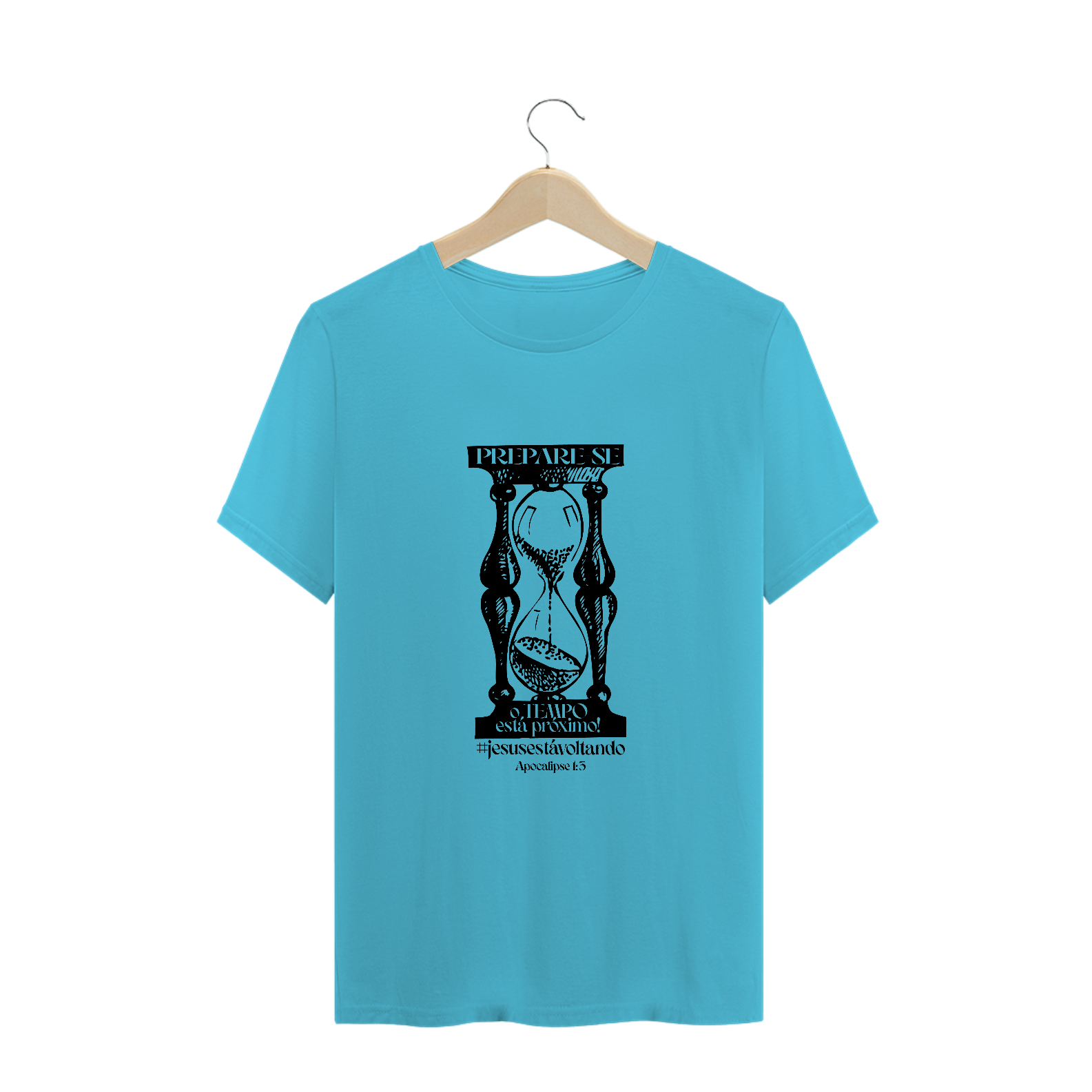 T-SHIRT MASCULINA - MALHA QUALITY - PREPARE-SE! (BLACK)