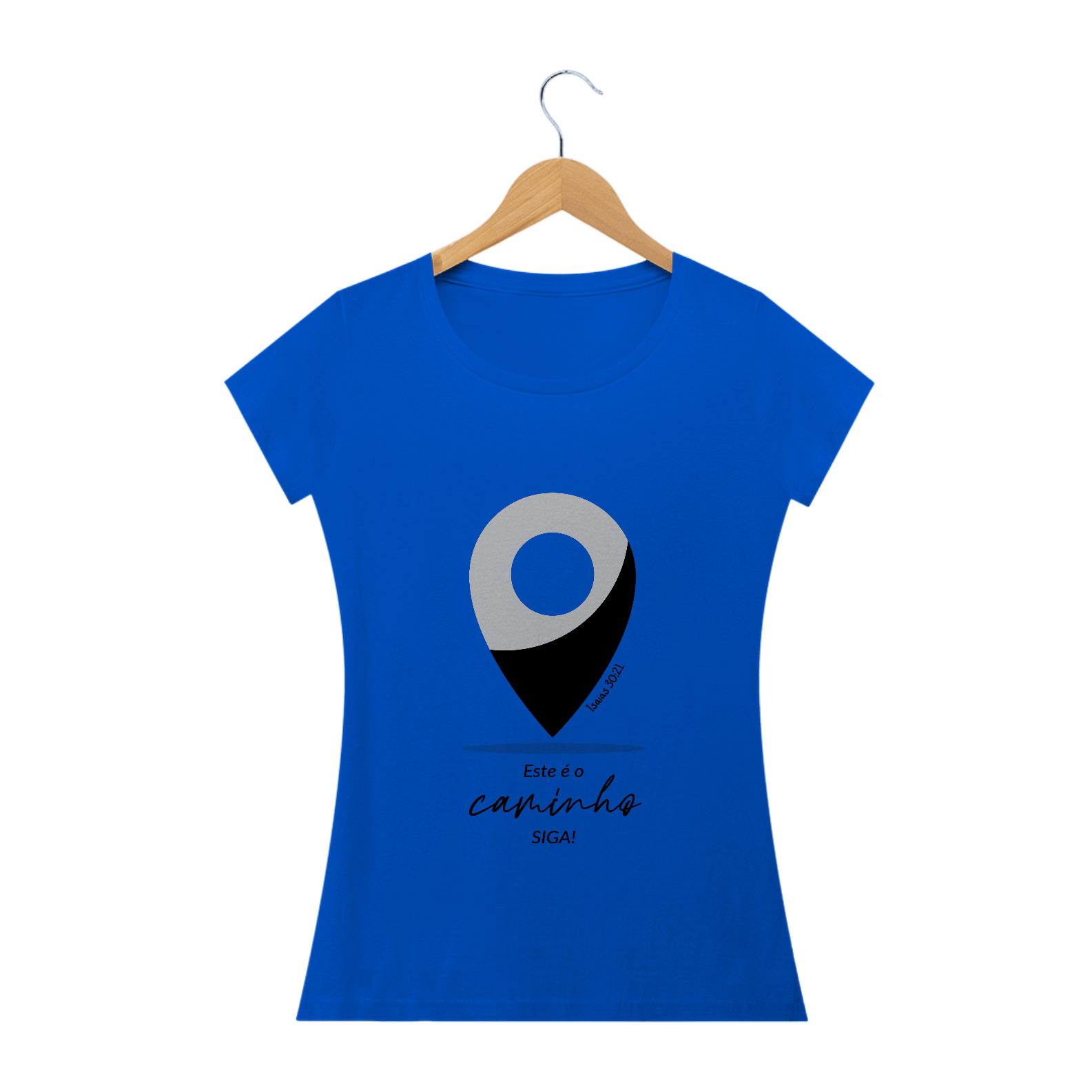 T-SHIRT FEMININA - MALHA QUALITY  - SIGA (GREY/BLACK)