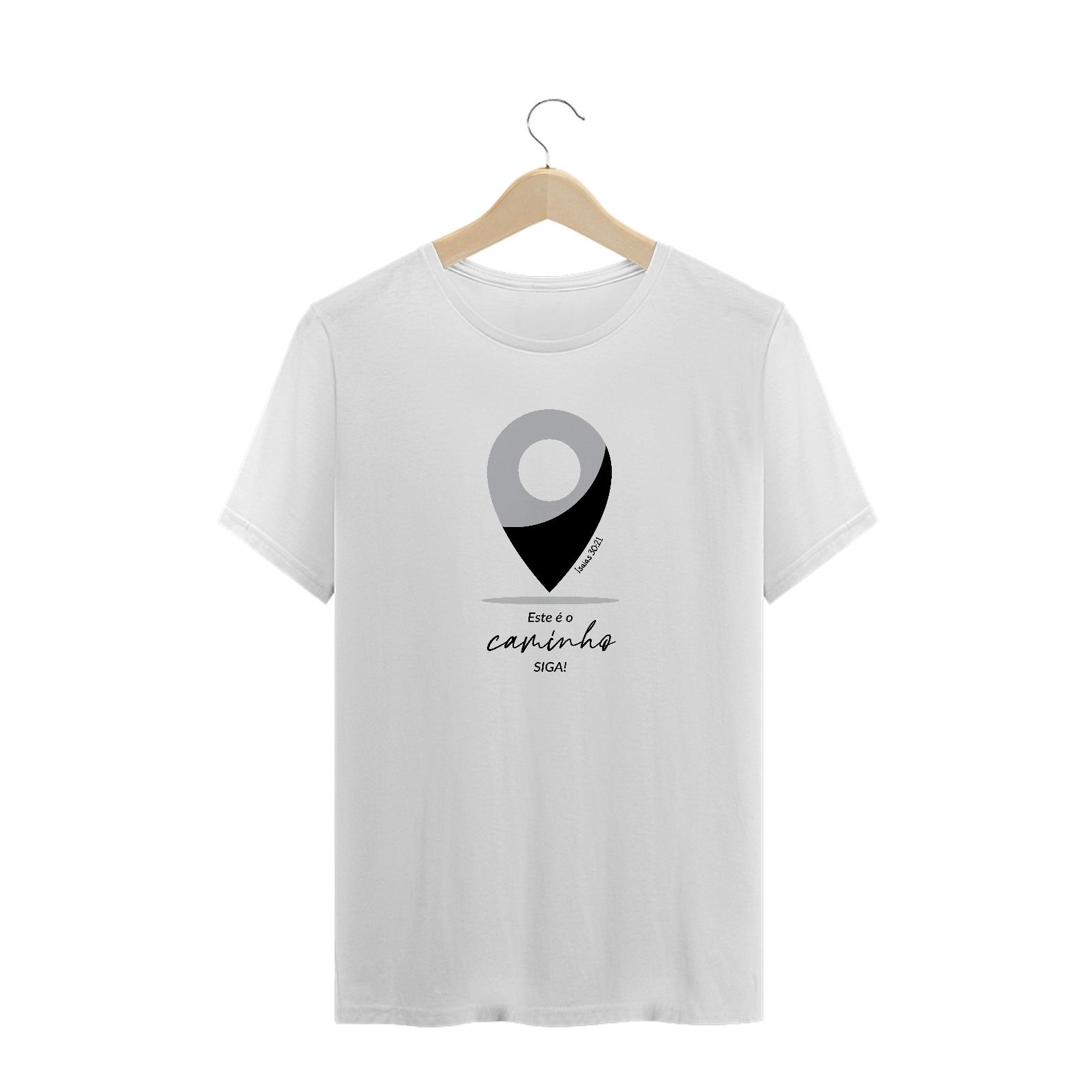 T-SHIRT MASCULINA - MALHA PRIME - SIGA (GREY/BLACK)