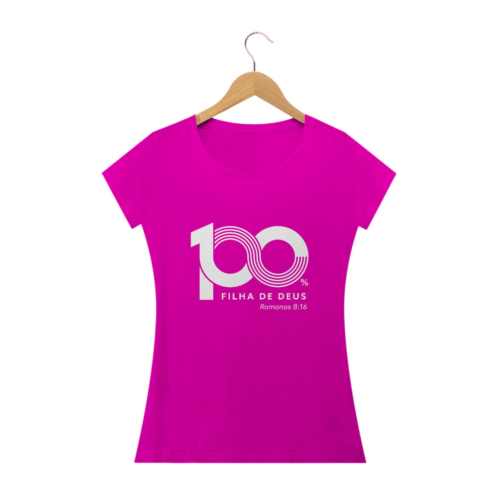 T-SHIRT FEMININA -  MALHA CLASSICA  - FILHA (WHITE)