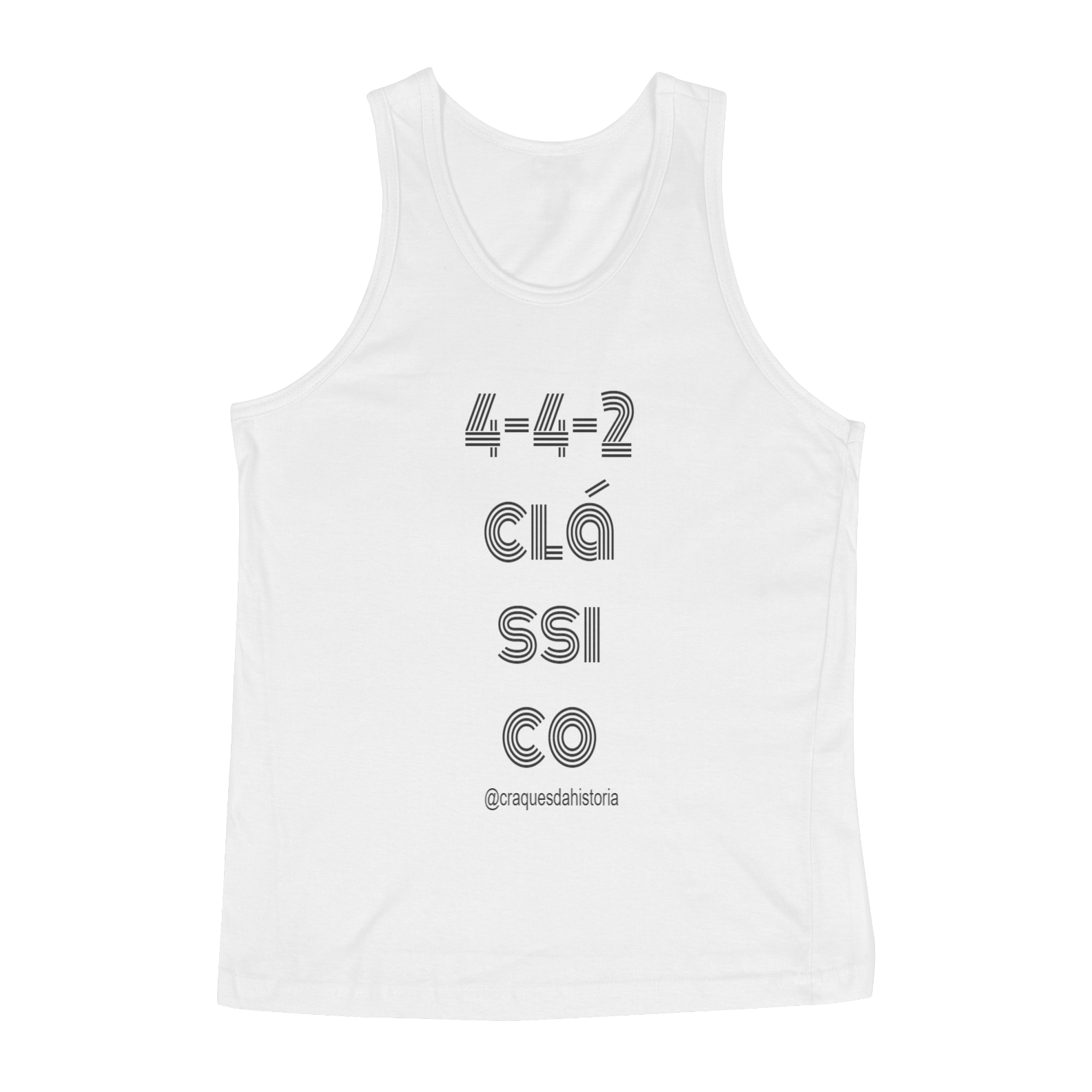 Nome do produto  Regata 4-4-2 clássico branca