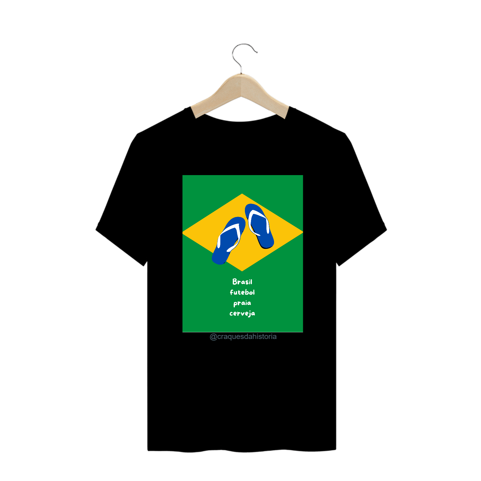 Camisa Plus Size Brasil Futebol Praia Cerveja