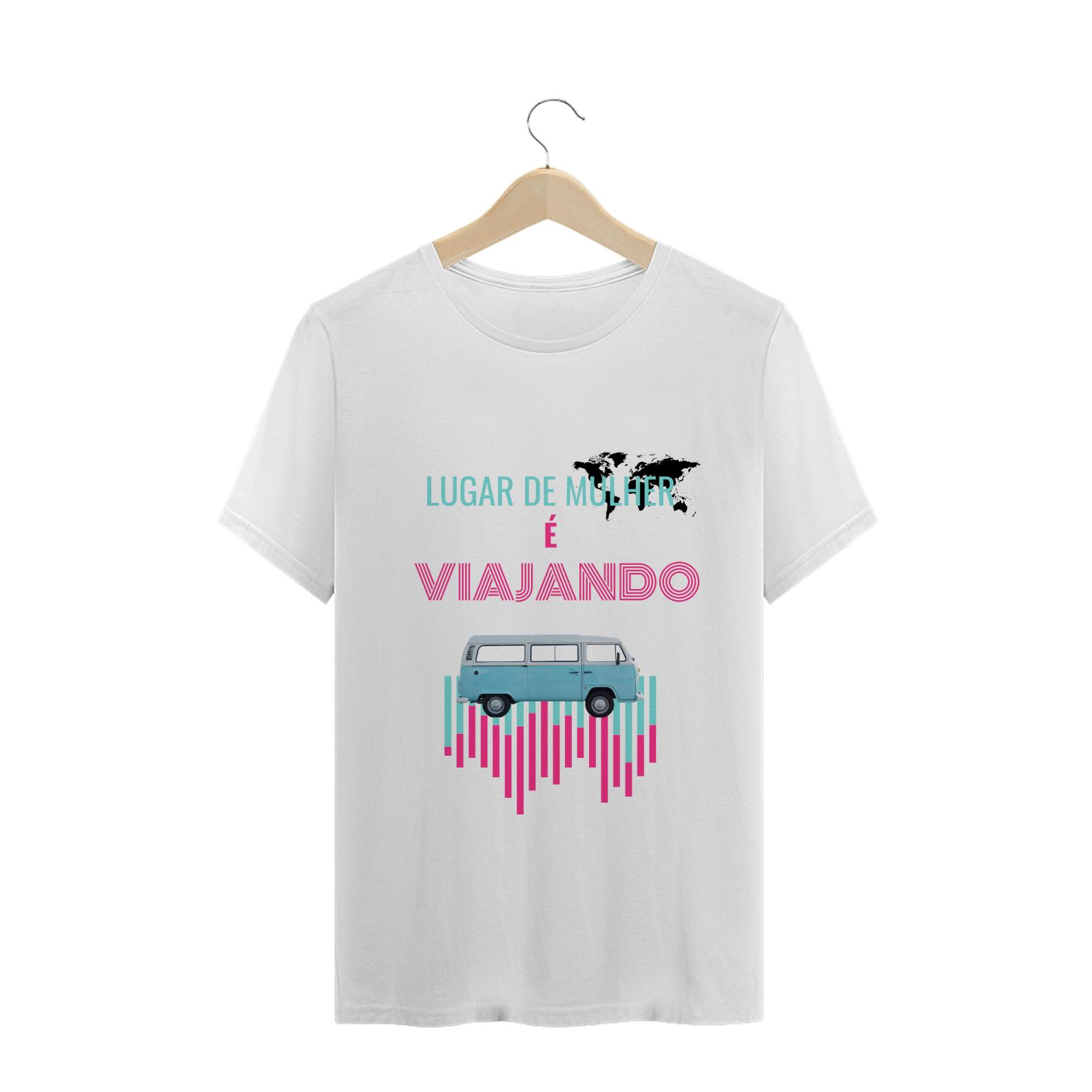 CAMISETA- LUGAR DE MULHER É VIAJANDO