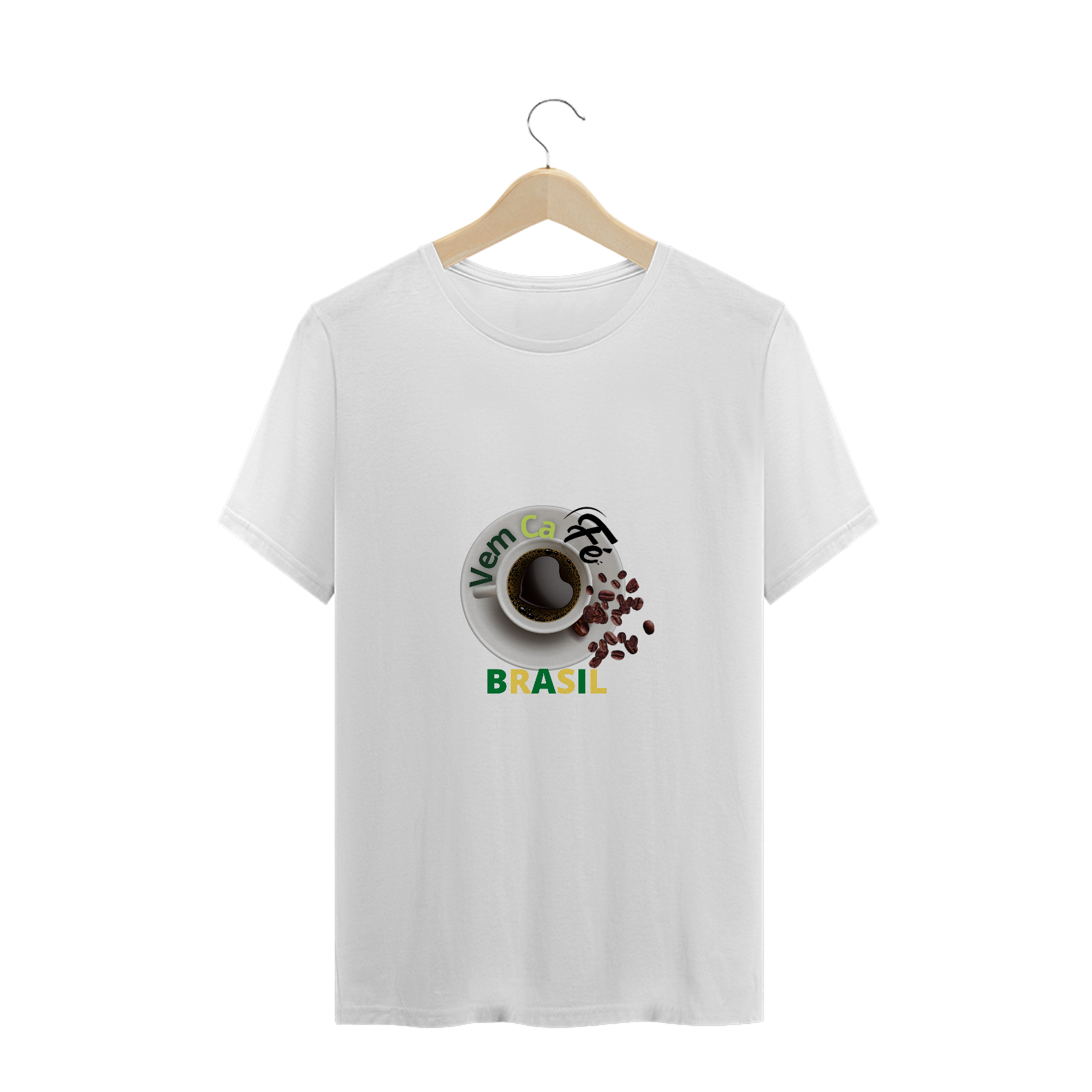 Camiseta Vem Ca Fé Brasil - Branco