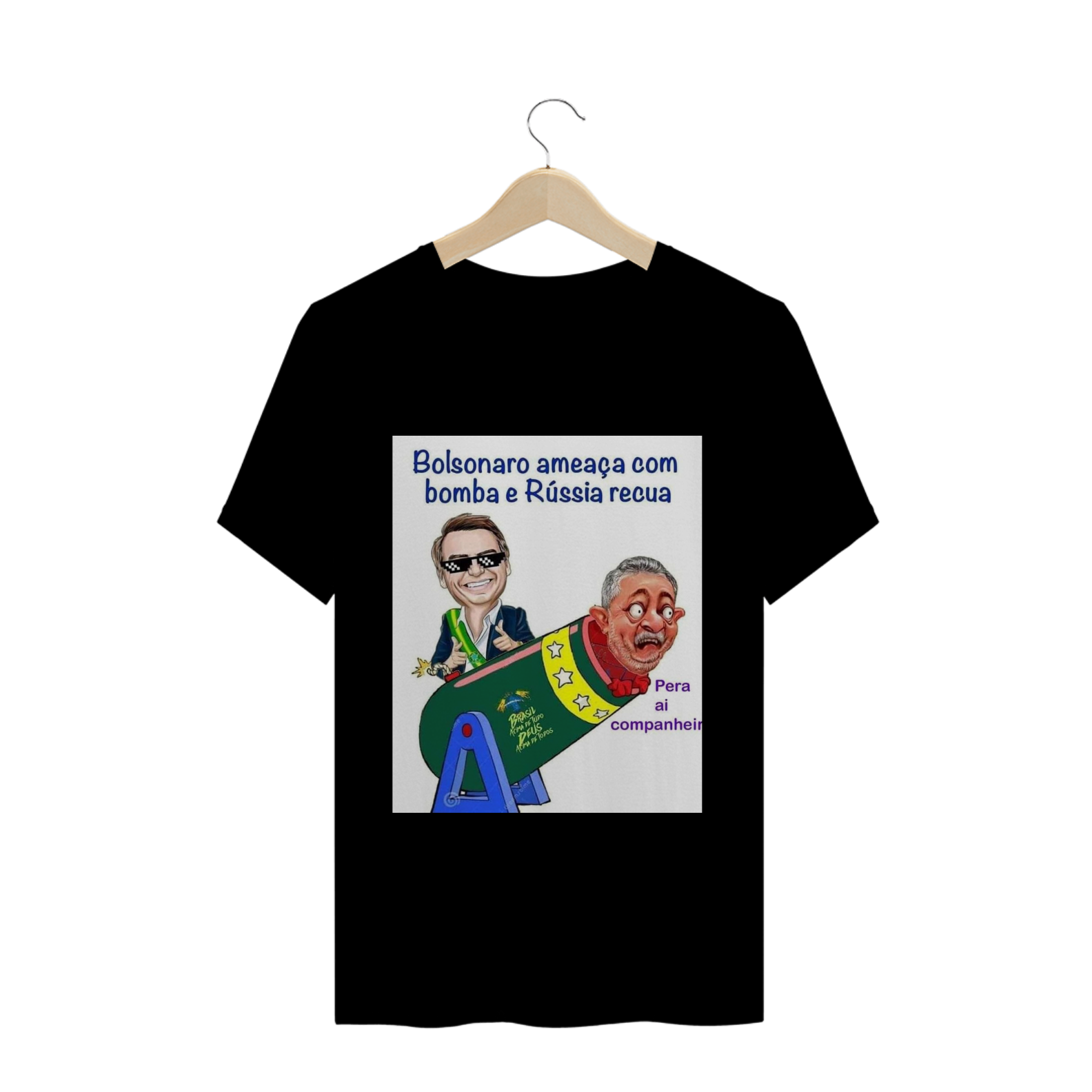 Nome do produto: Camiseta Bolsonaro lança lula bomba