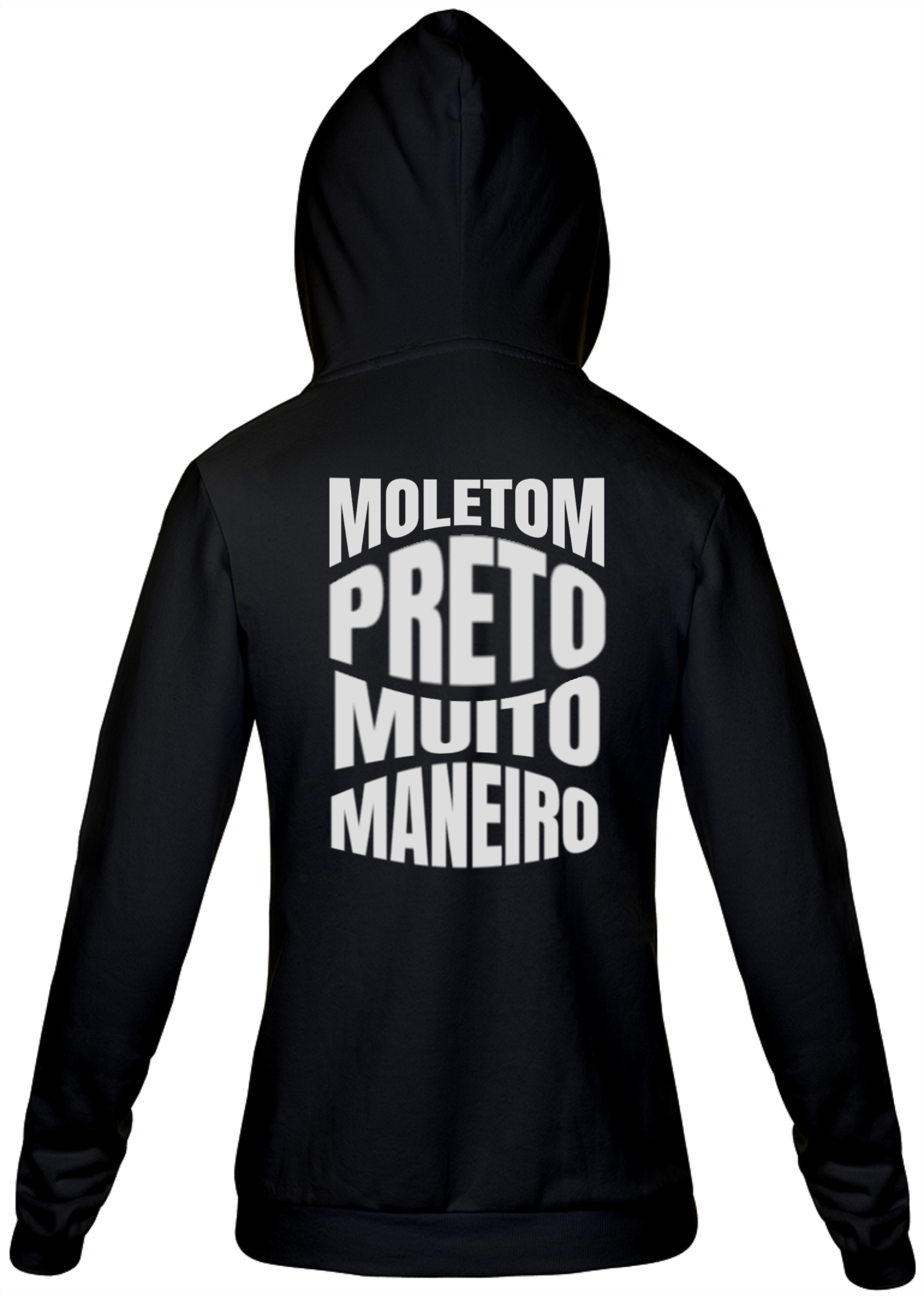 Moletom Preto Muito Maneiro - MOLETOM PRETO MANEIRO