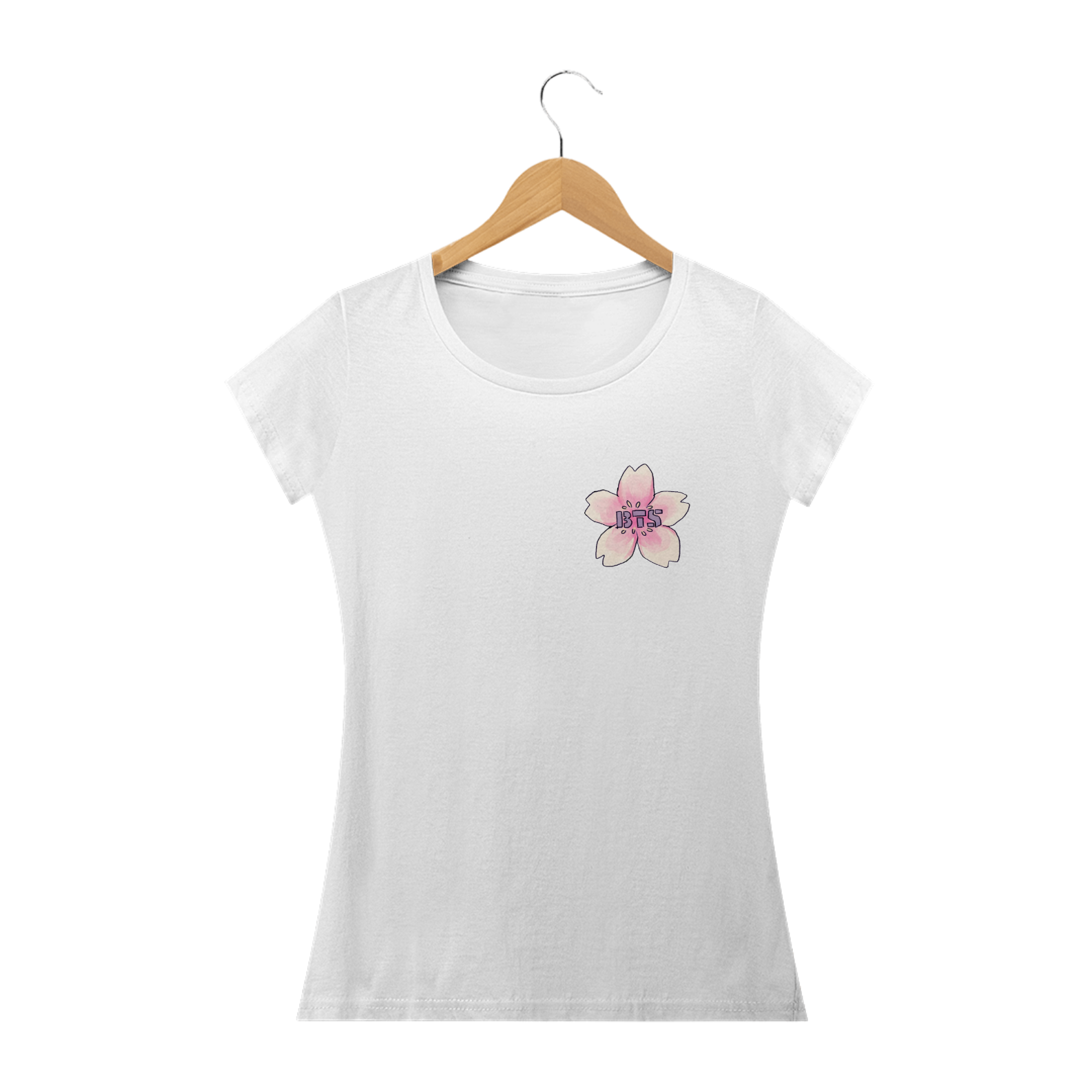 CAMISETA  BABY LONG BTS FLOR