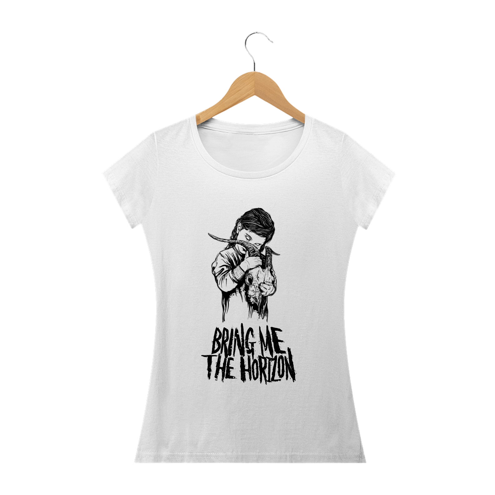 CAMISETA BABY LONG BMTH MENINA BODE
