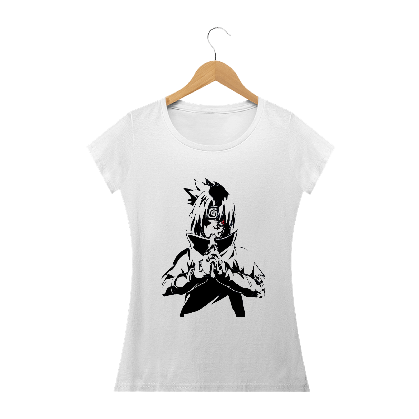 CAMISETA BABY LONG SASUKE UCHIHA SILHUETA