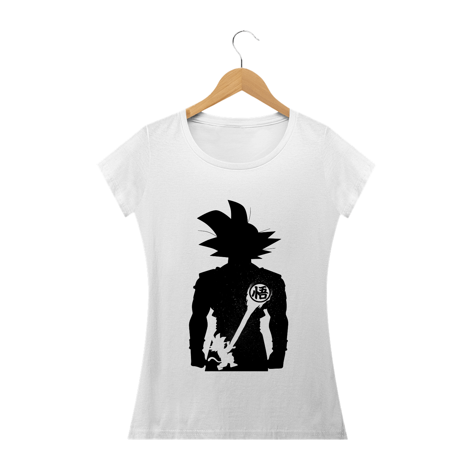 CAMISETA BABY LONG GOKU SILHUETA
