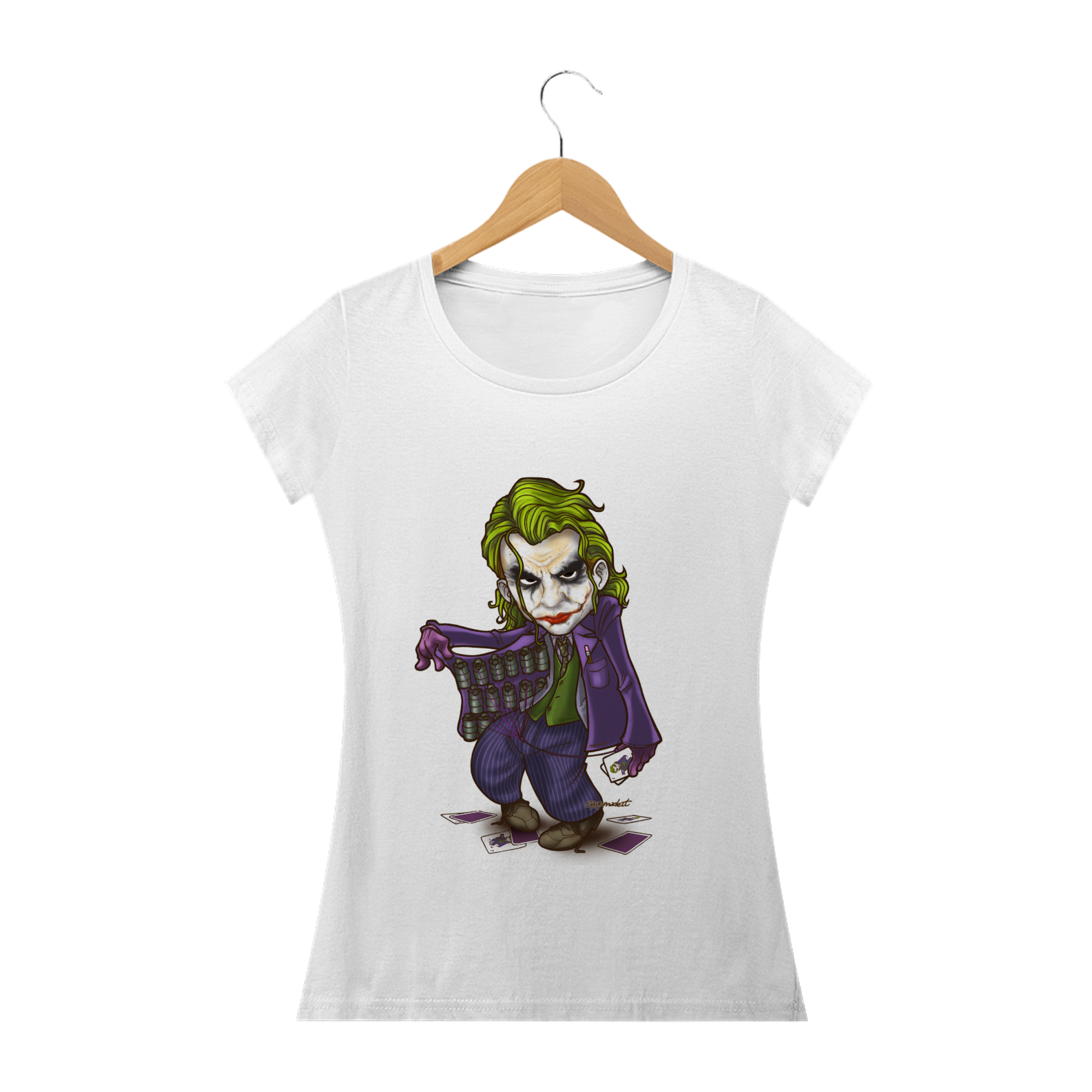 CAMISETA BABY LONG CORINGA CARTOON
