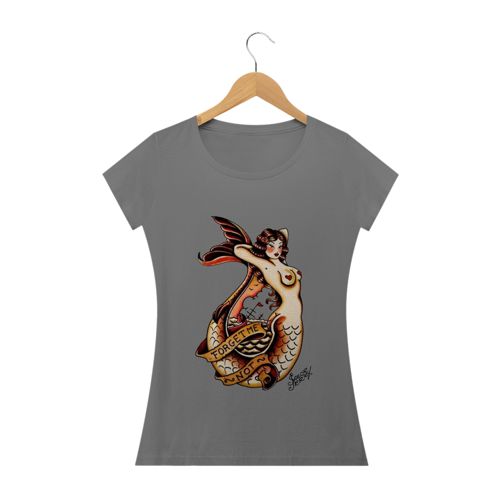 CAMISETA BABY LONG ESTONADA OLD SCHOOL SEREIA