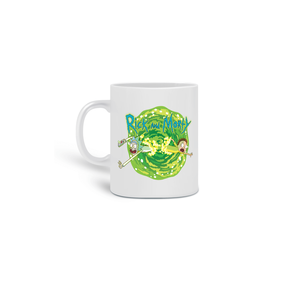 CANECA RICK AND MORTY VIAGEM TRIDIMENSIONAL