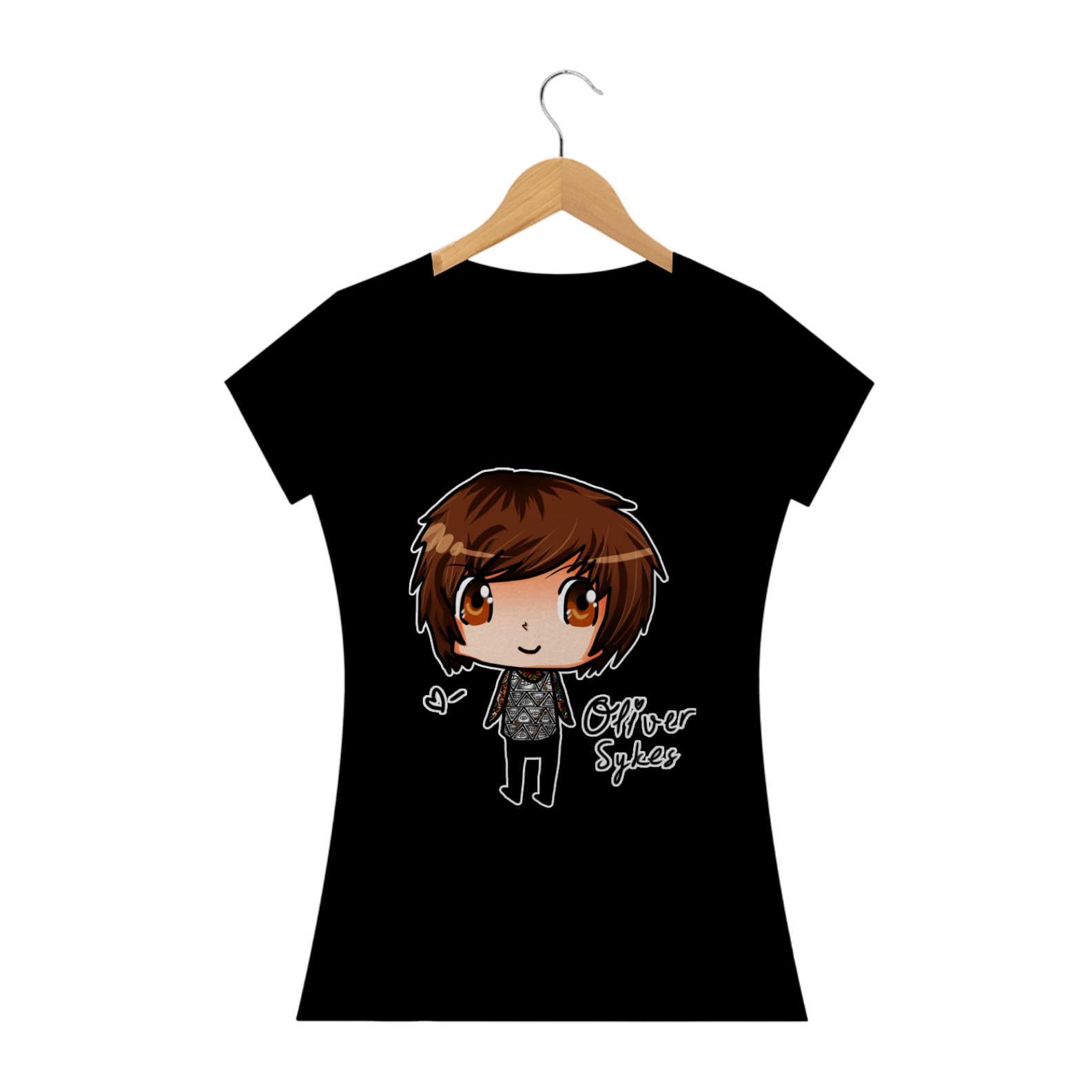 CAMISETA BABY LONG OLIVER SYKES ANIME
