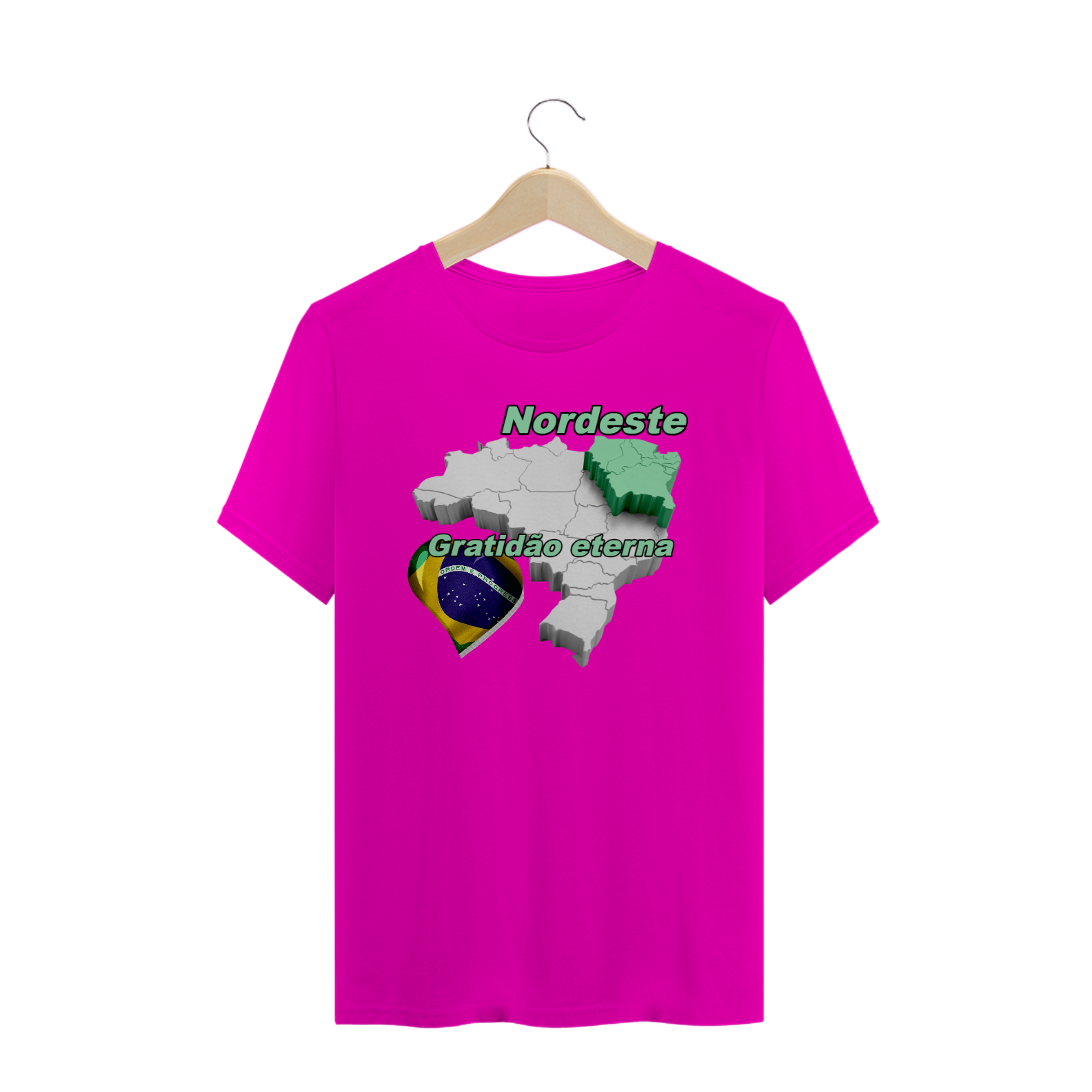 T-Shirt Clássica - Gratidão Eterna Mod1 Rosa