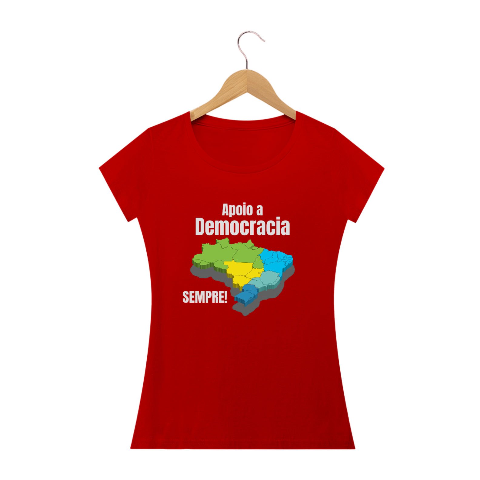 T-Shirt Quality - Democracia Mod2 - Diversas Cores