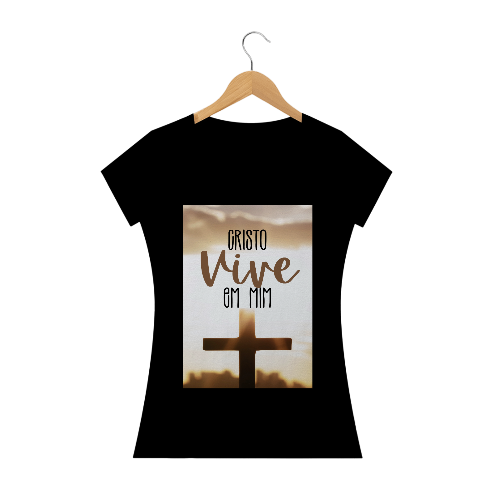 Camisa feminina CRISTO VIVE em MIM