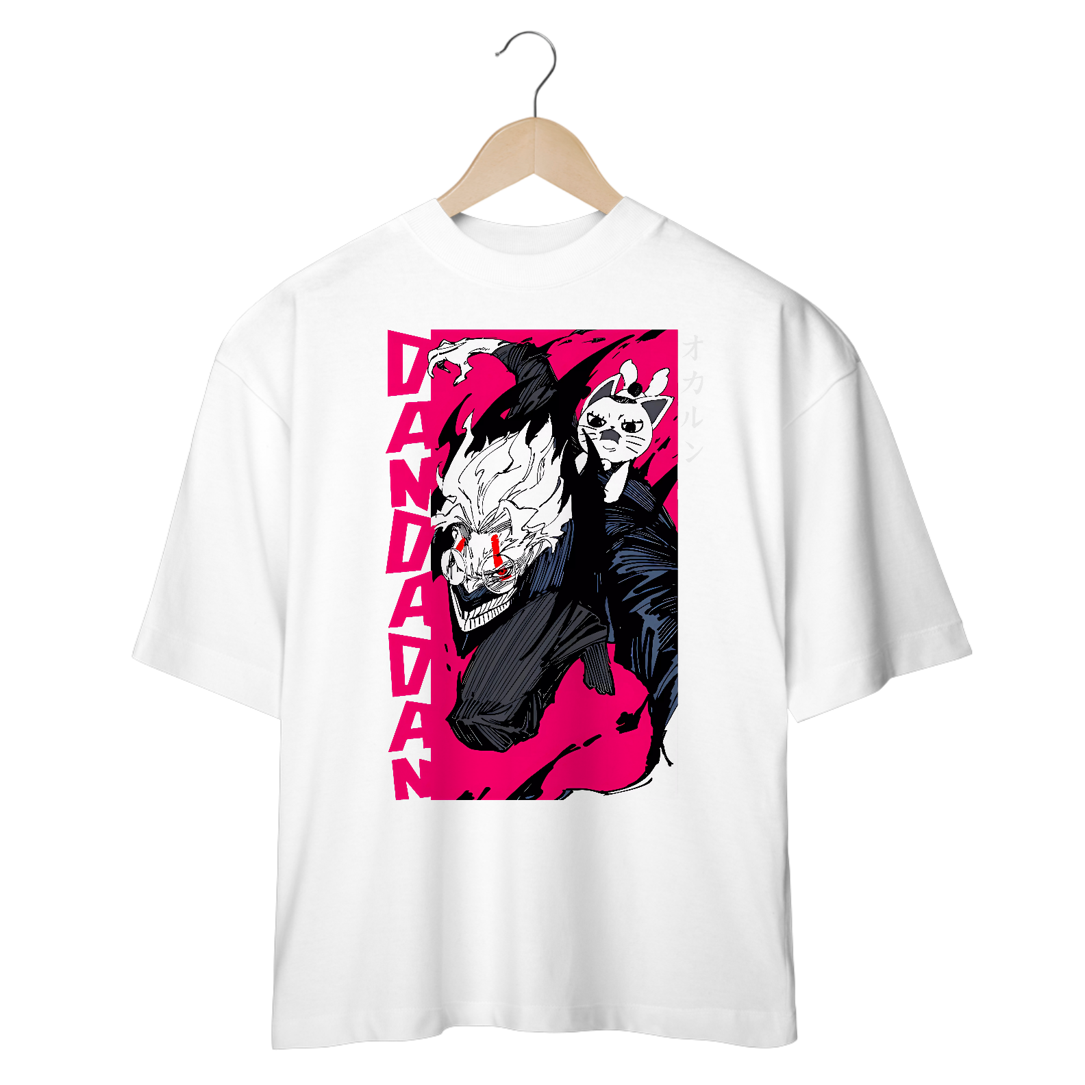 camisa oversized okarun dandadan estampa frente