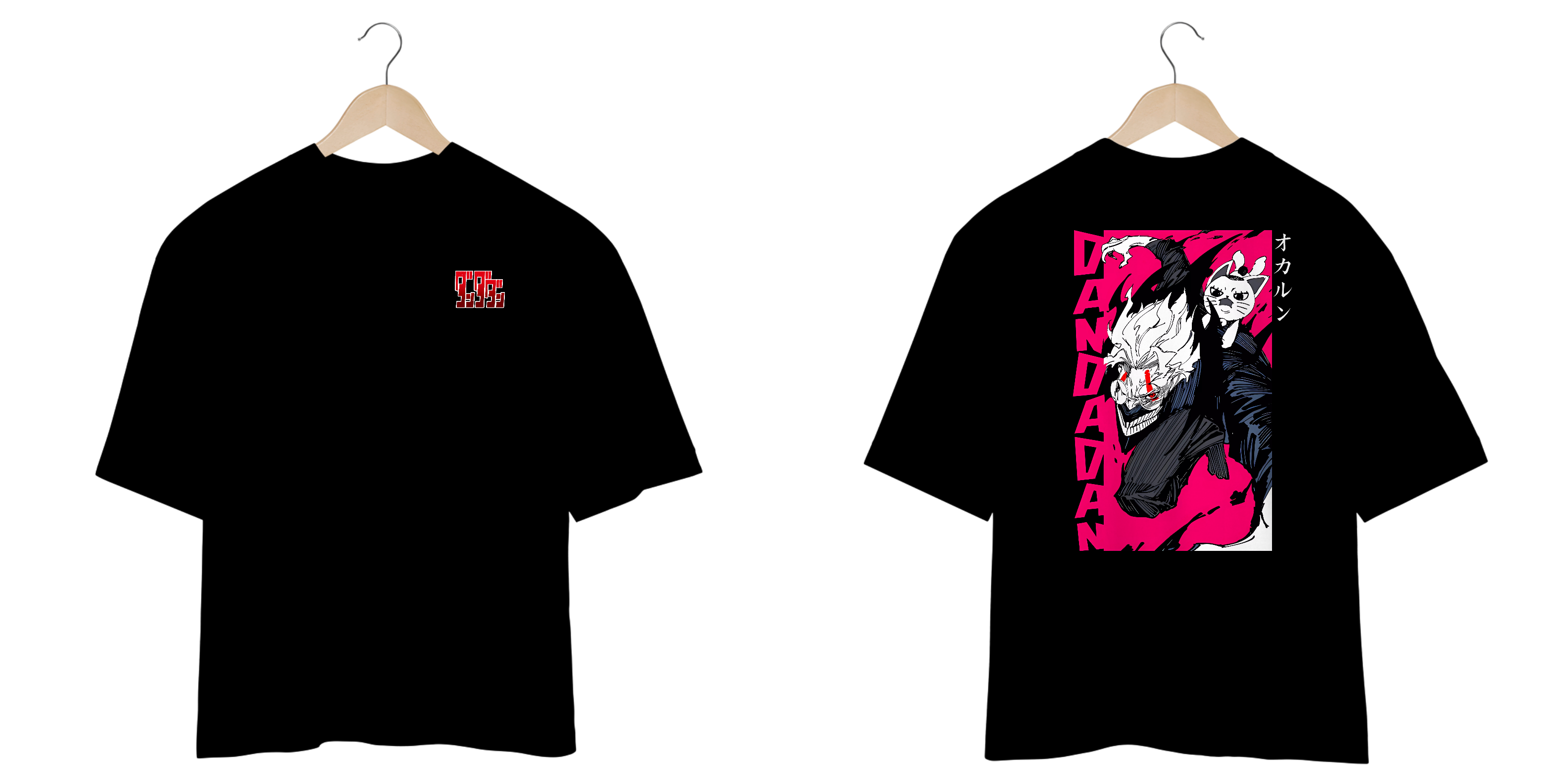 camisa oversized okarun dan da dan estampa detalhada frente e costas