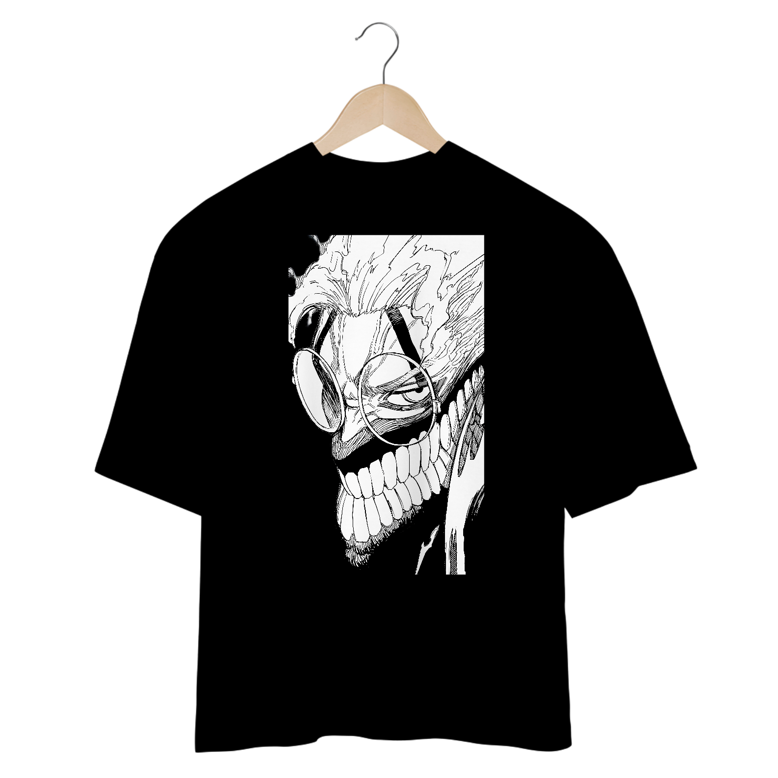 camisa oversized okarun dandadan estampa frente