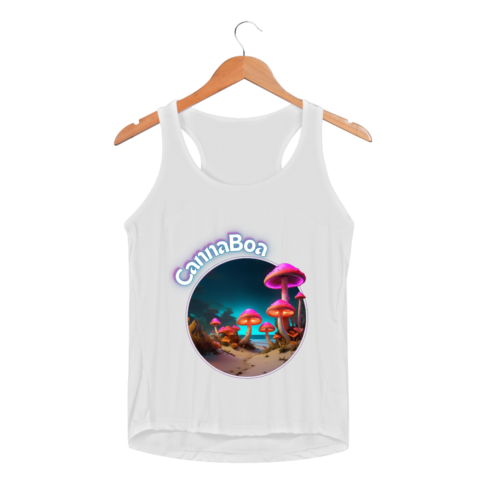 Regata esportiva feminina cogumelo a noite