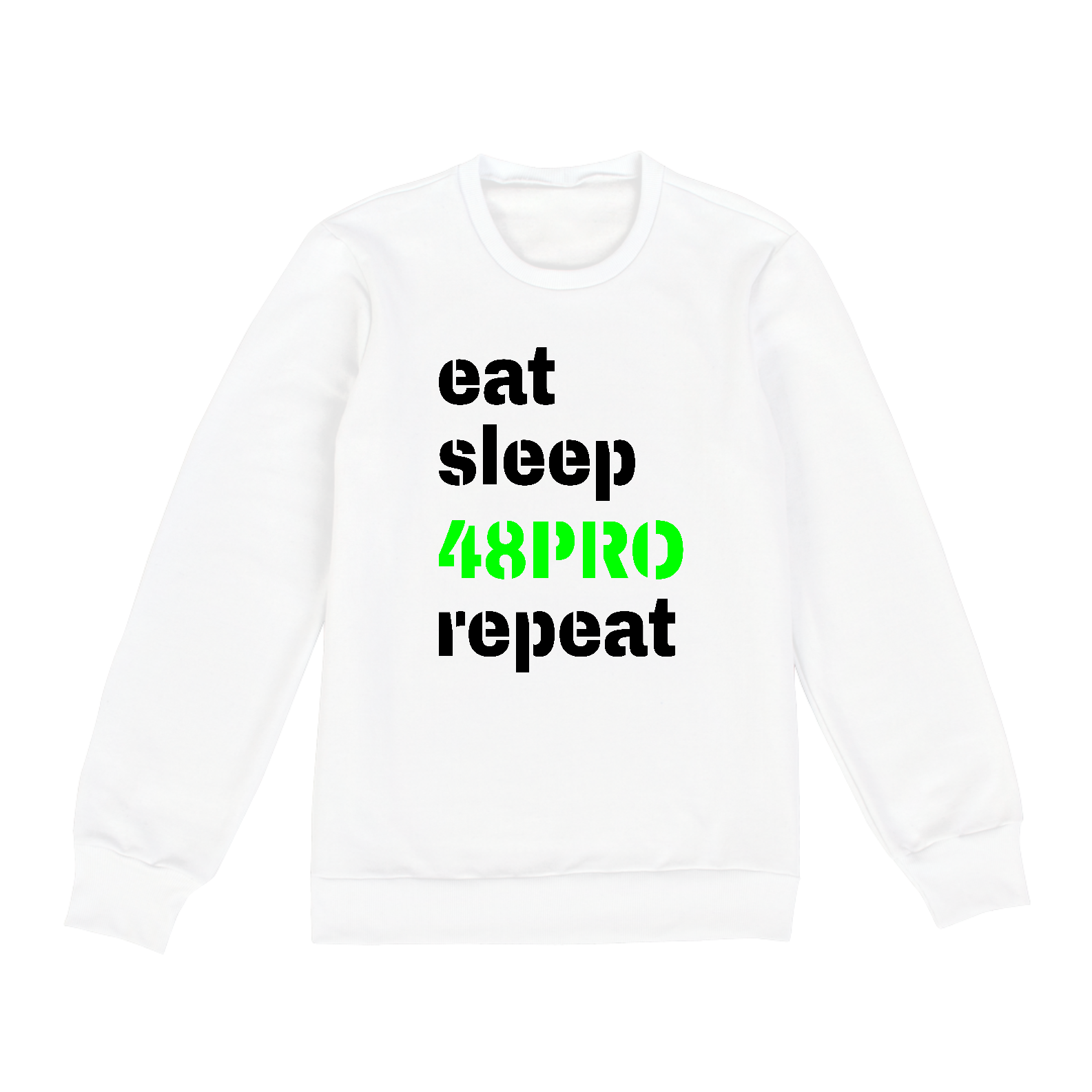 MOLETOM BÁSICO FLANELADO - EAT, SLEEP, 48PRO, REPEAT - 48 PRO ORIGINAL LIFESTYLE