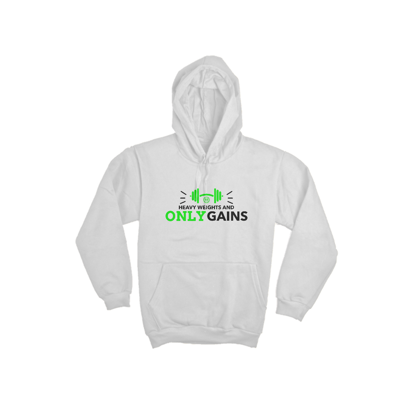MOLETOM CANGURU FLANELADO COM CAPUZ - HEAVY WEIGHTS AND ONLY GAINS - 48 PRO ORIGINAL LIFESTYLE