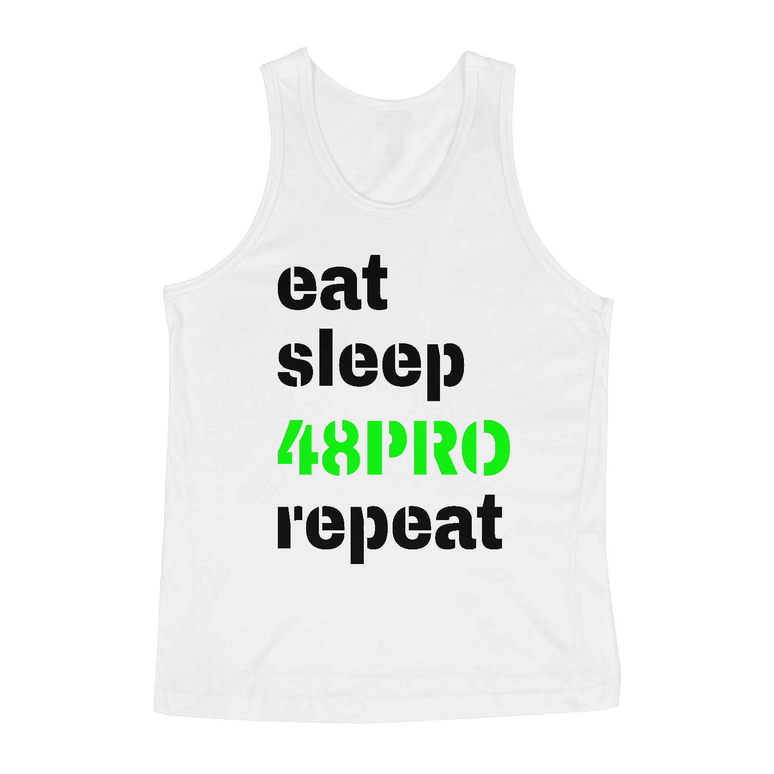 CAMISETA REGATA CLASSIC - EAT, SLEEP, 48PRO, REPEAT - 48 PRO ORIGINAL LIFESTYLE