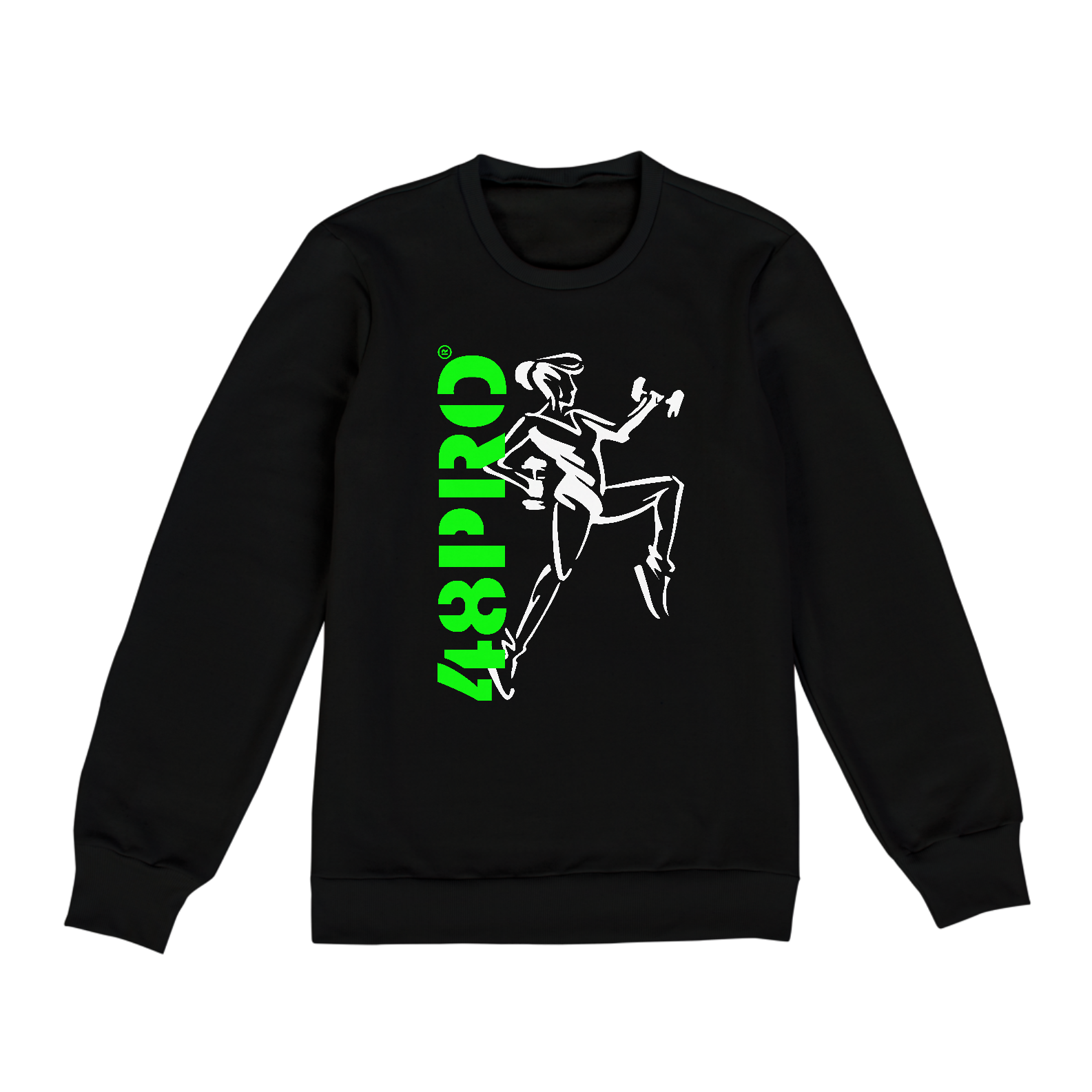 MOLETOM BÁSICO FLANELADO PRETO - FITNESS GIRL - 48 PRO ORIGINAL LIFESTYLE