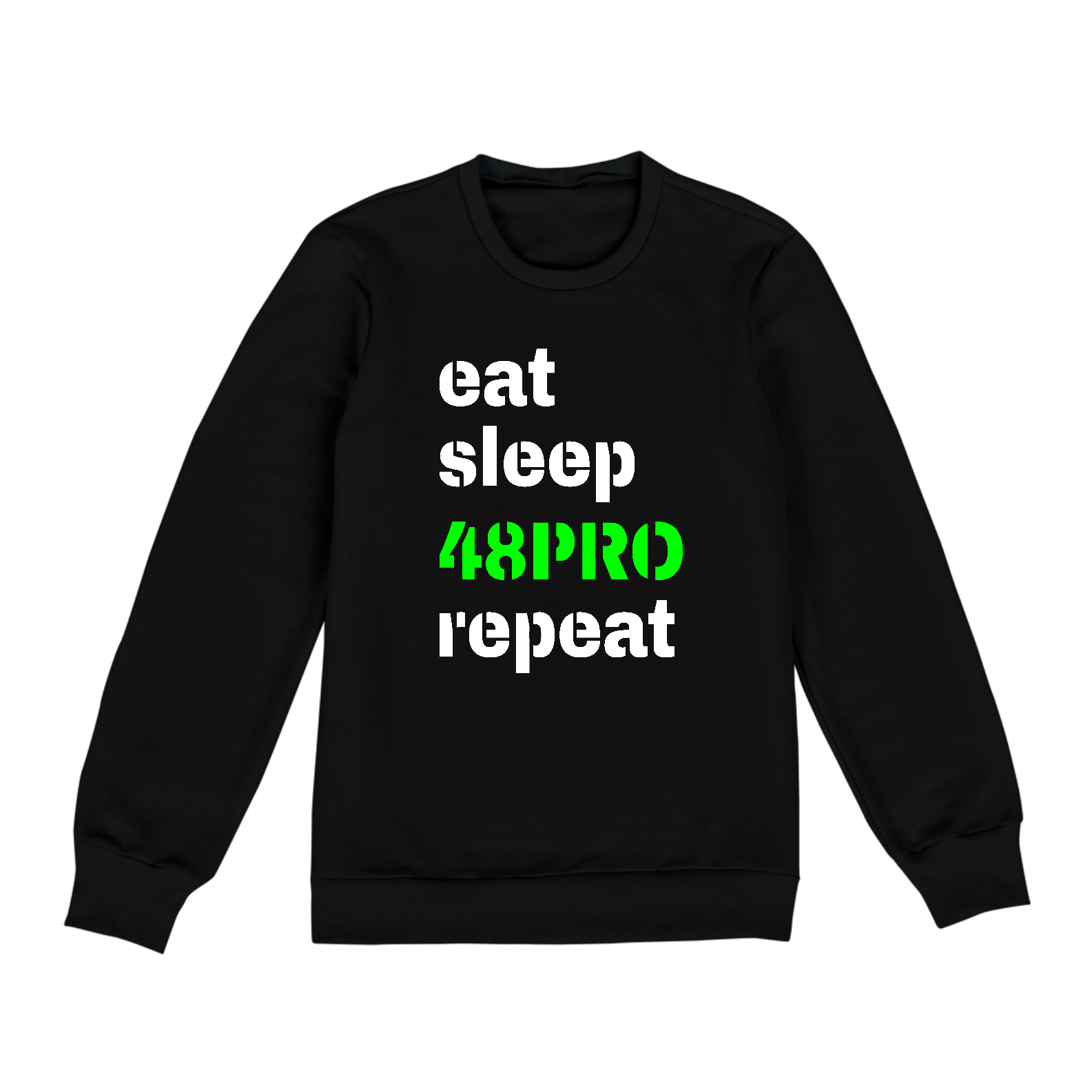 MOLETOM BÁSICO FLANELADO - EAT, SLEEP, 48PRO, REPEAT - 48 PRO ORIGINAL LIFESTYLE